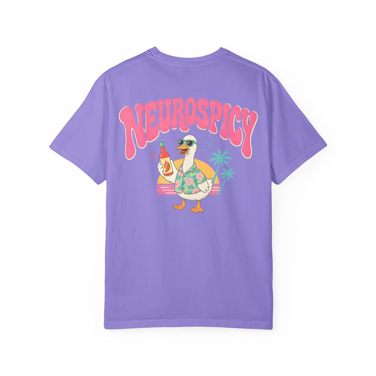 Neurospicy Silly Goose Tee — Retro Beach Graphic T-Shirt