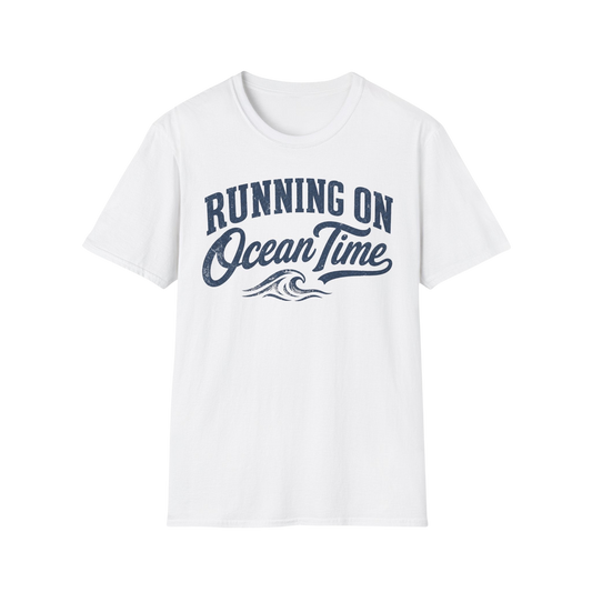 Running On Ocean Time T-Shirt — Coastal Beach Vibes Tee