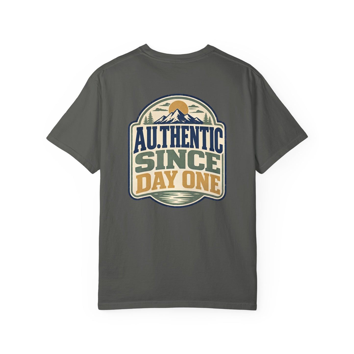 T-Shirt — BACK PRINT - "AU.THENTIC Since Day One" Vintage Outdoor Graphic Tee