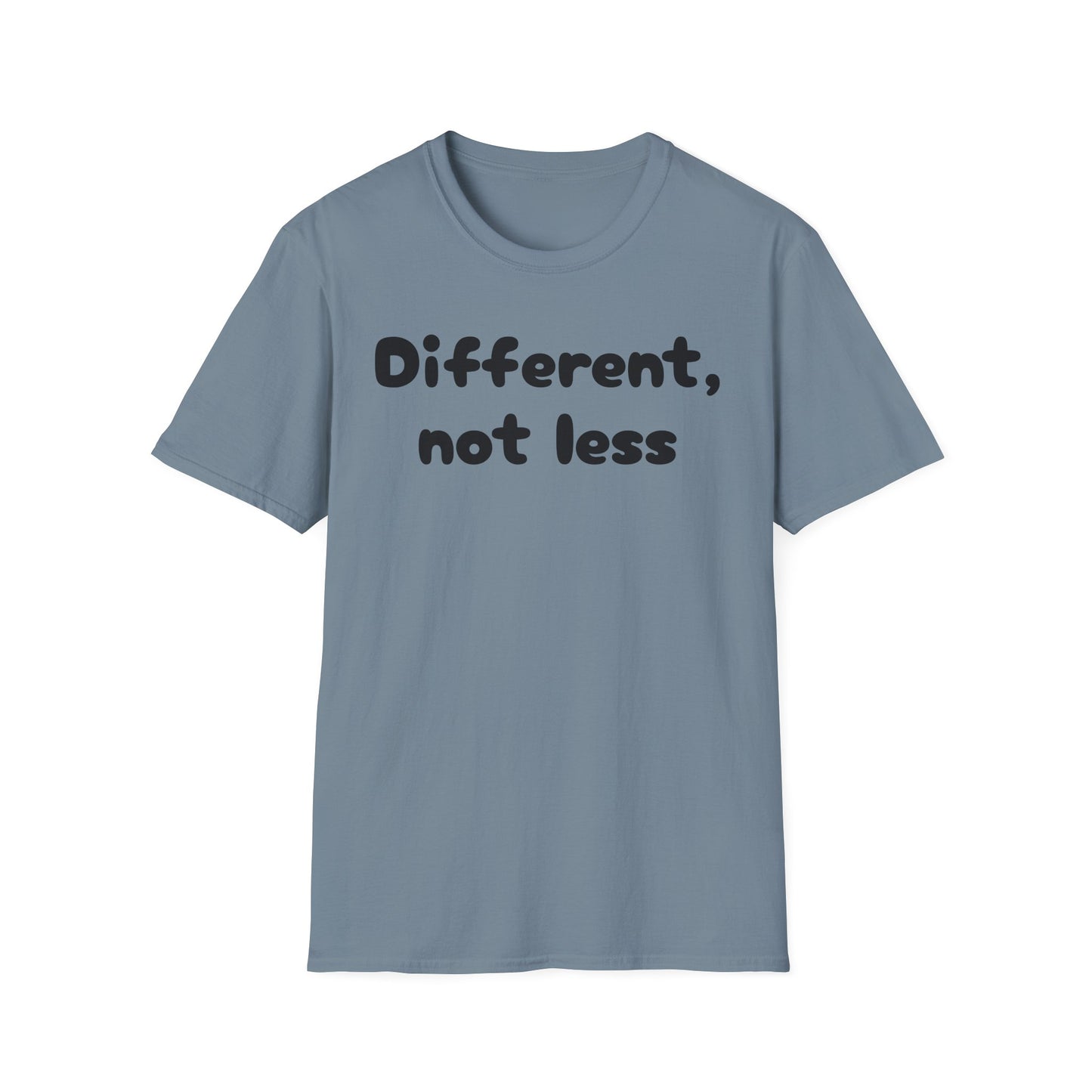 Different, Not Less T-Shirt — Autism Awareness Tee - Stone Blue, 3XL image