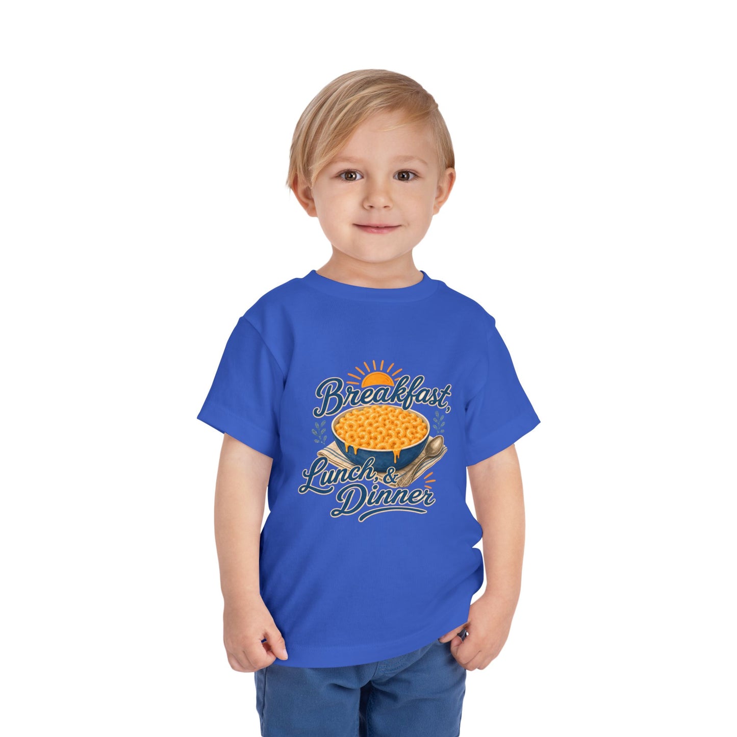 "Breakfast, Lunch & Dinner" Mac and Cheese Kids Shirt Toddler Tee