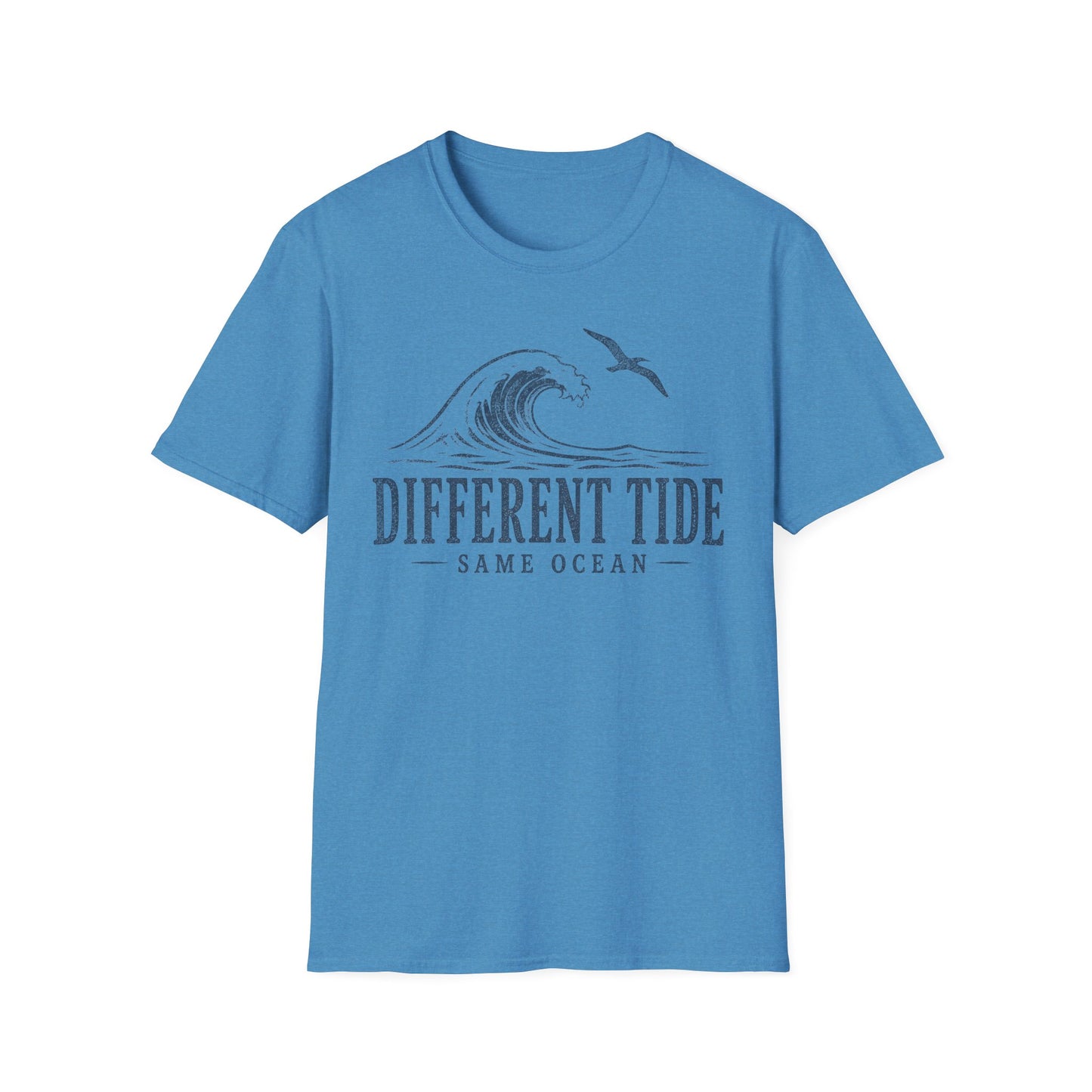 Different Tide Wave T-Shirt — 'Different Tide, Same Ocean' Coastal Graphic Tee