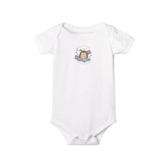 Baby Onesie - Cute Sleeping Lion Graphic Infant Bodysuit (Newborn Shower Gift)