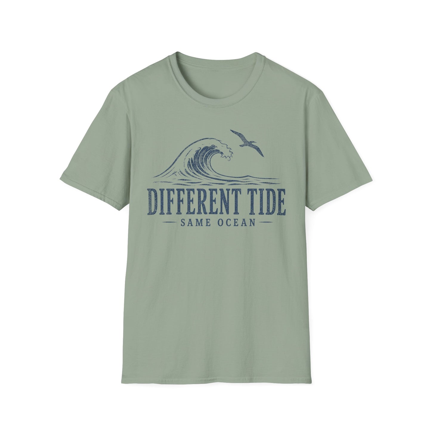 Different Tide Wave T-Shirt — 'Different Tide, Same Ocean' Coastal Graphic Tee