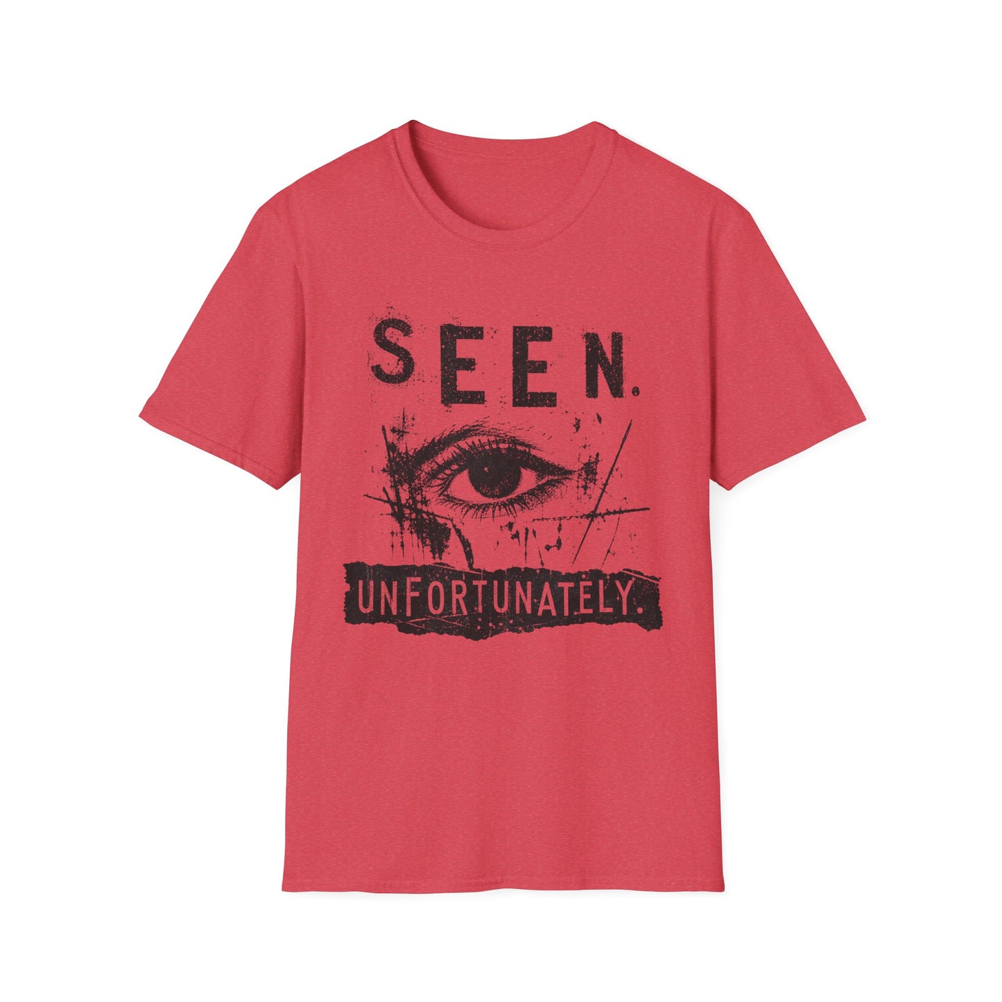 Seen. Eye Graphic T-Shirt — "Seen. Unfortunately." Vintage Grunge Tee