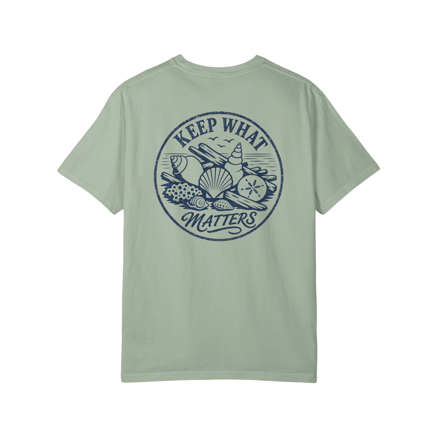 Keep What Matters T-Shirt — Beach Shells Graphic Tee