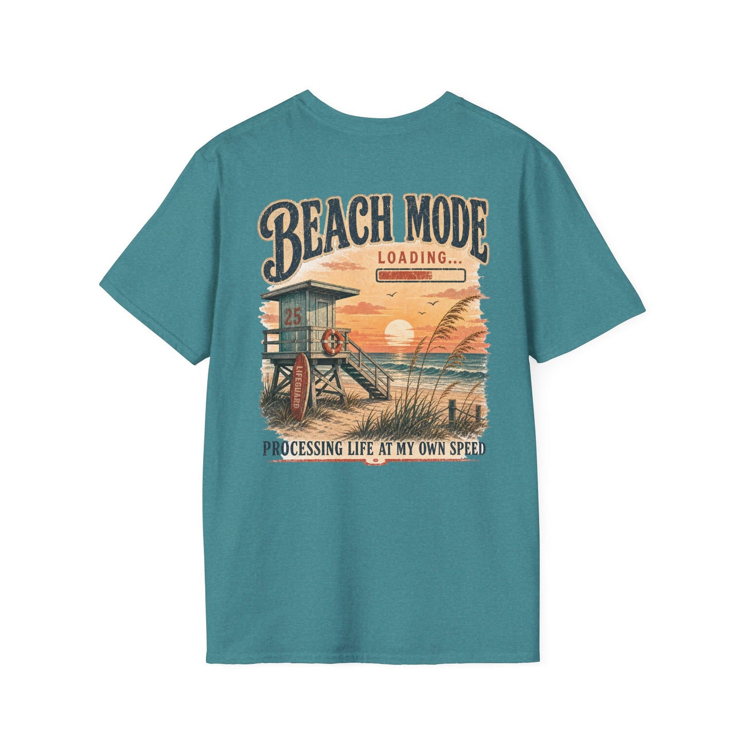 Beach Mode Loading "Processing Life At My Own Speed" Graphic Tee