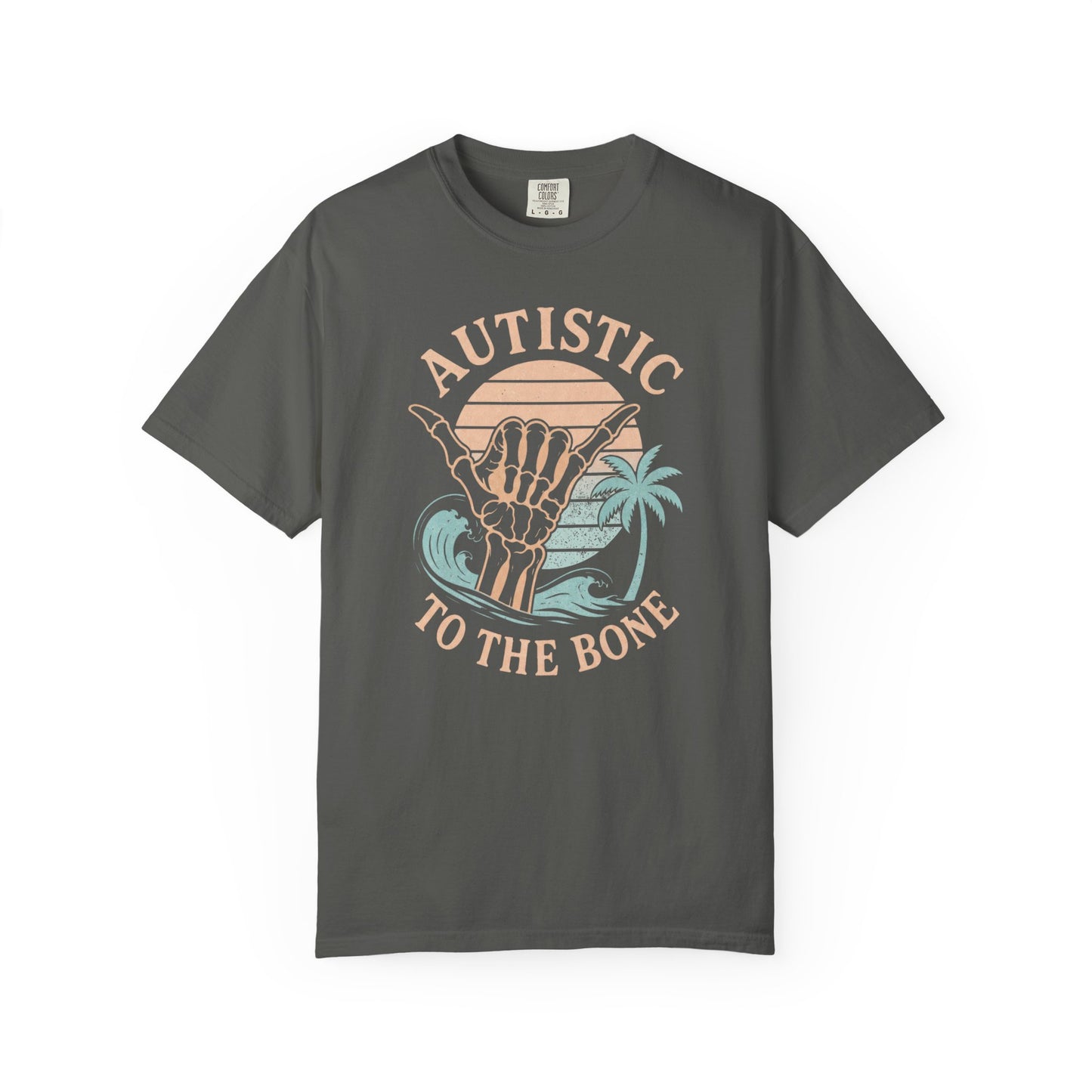 Autistic to the Bone T-Shirt — Retro Beach Skeleton Graphic Tee