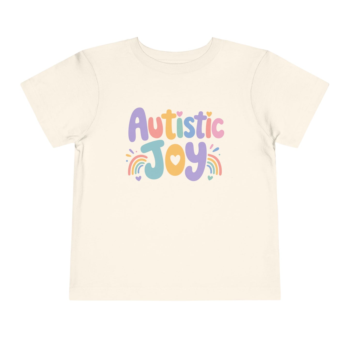 Toddler Tee — "Autistic Joy" Colorful Pride Shirt for Kids - Natural, 3T image