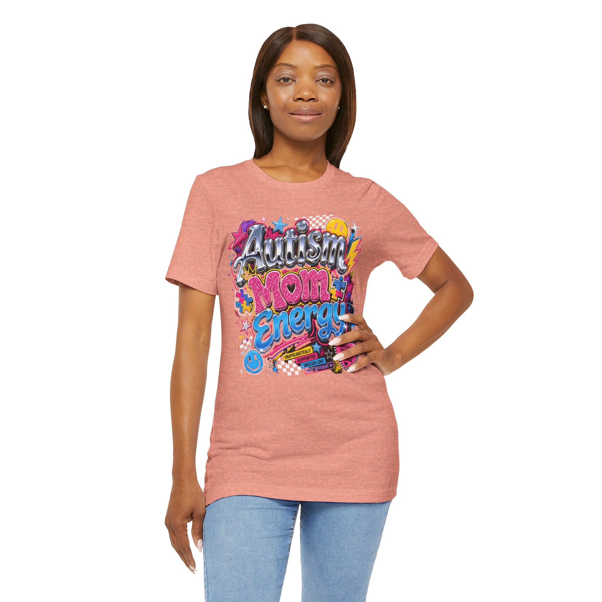 Autism Mom Energy T-Shirt — Colorful Supportive Graphic Tee for Autism Awareness image 11