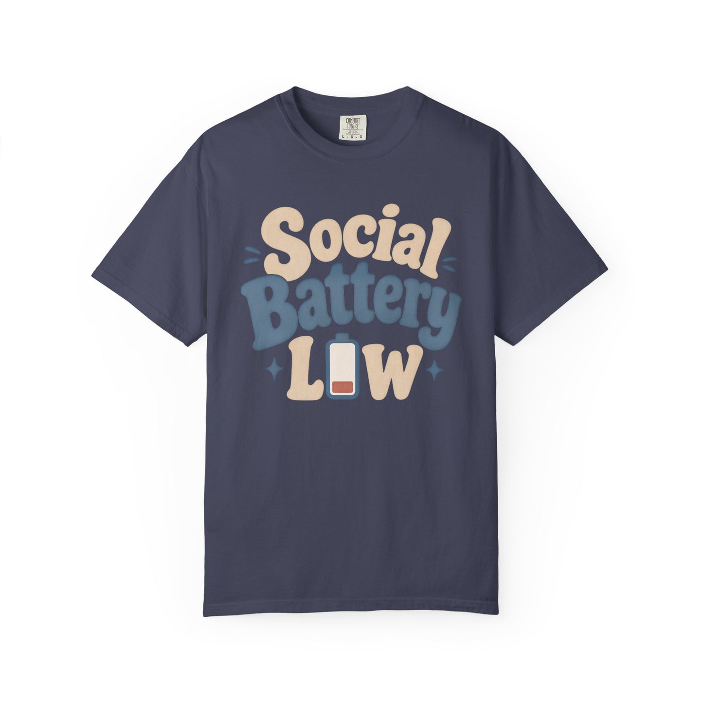 Social Battery Low T-Shirt — Funny Introvert Graphic Tee image