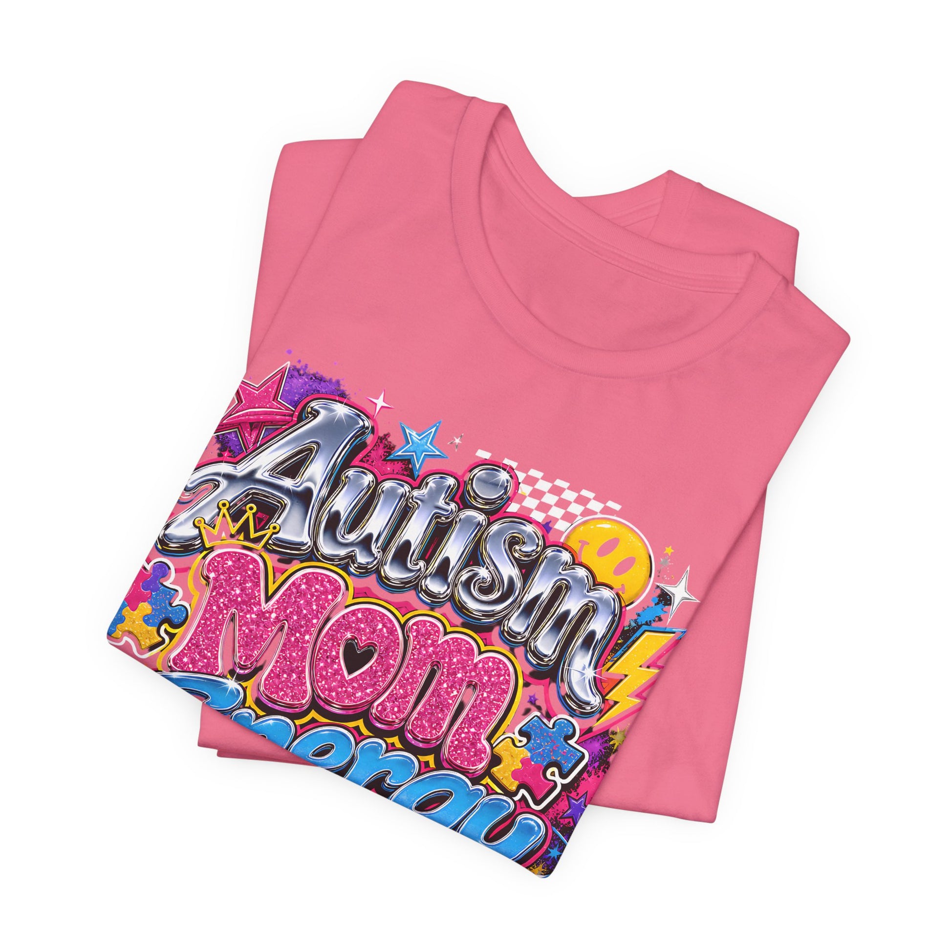 Autism Mom Energy T-Shirt — Colorful Supportive Graphic Tee for Autism Awareness image 28