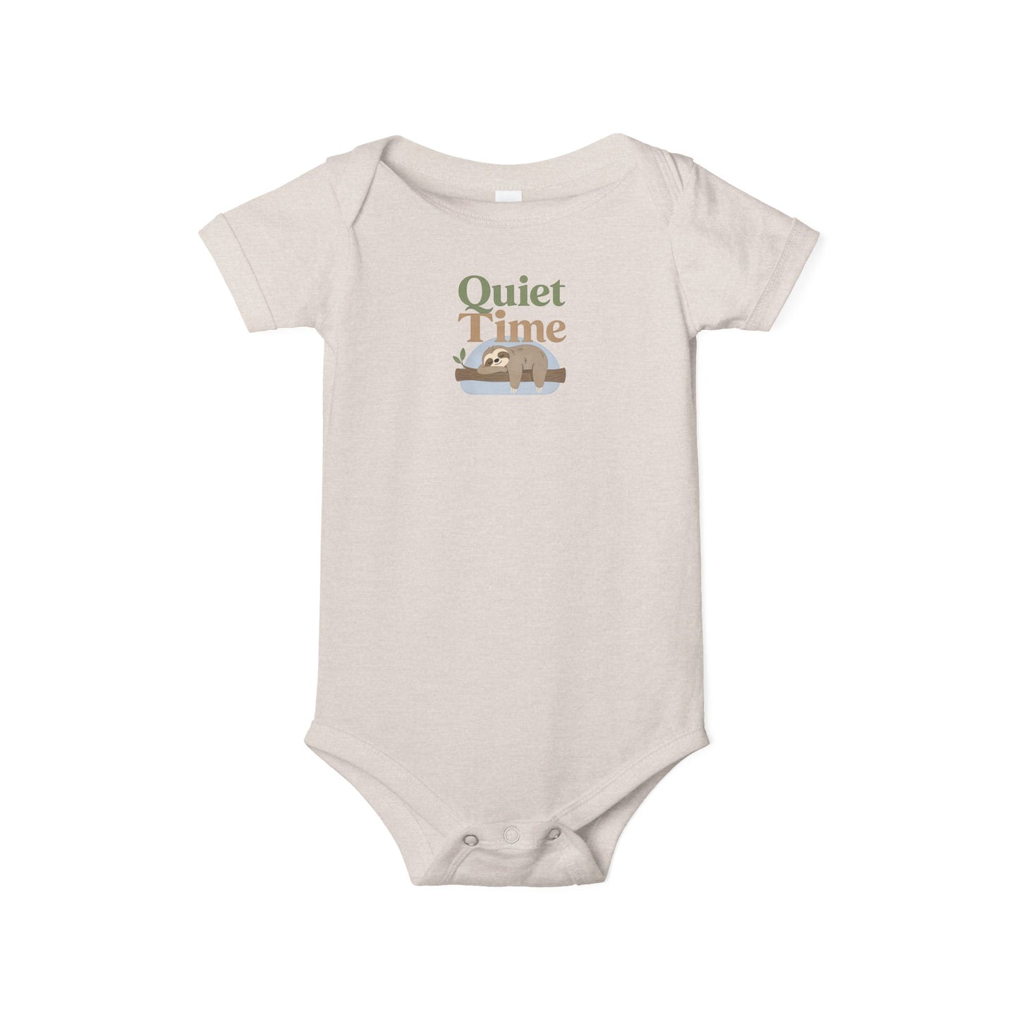 Quiet Time Infant Onesie – Cute Sleeping Sloth Baby Bodysuit image 8