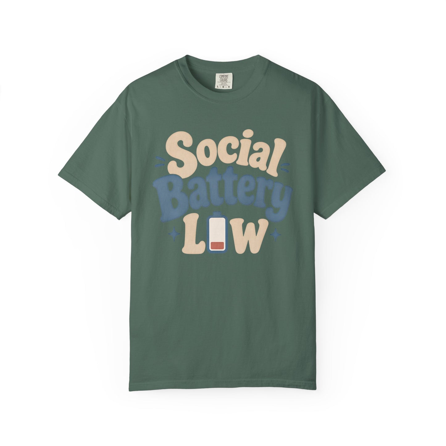 Social Battery Low T-Shirt — Funny Introvert Graphic Tee image