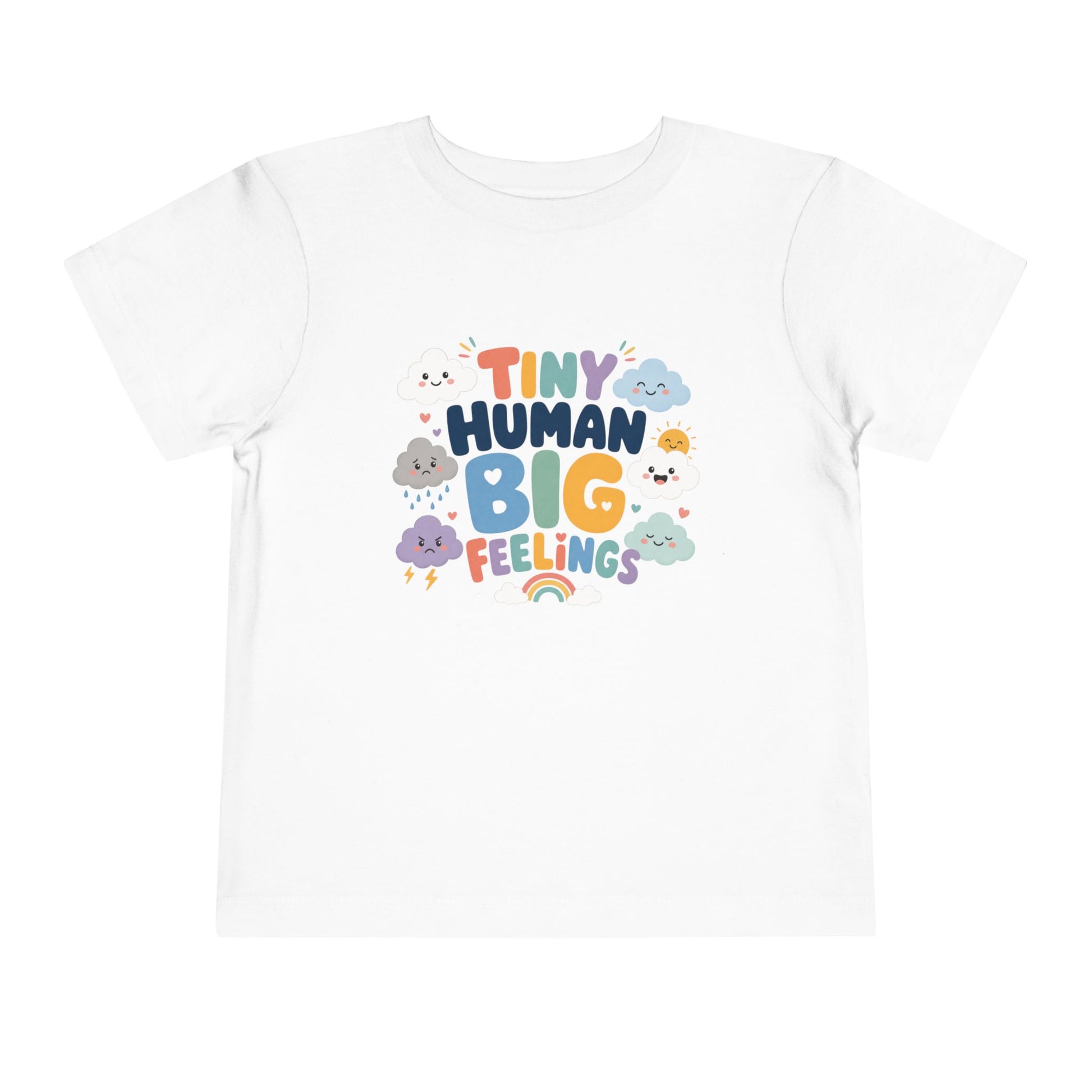 Tiny Human Big Feelings Toddler Tee - White, 3T image