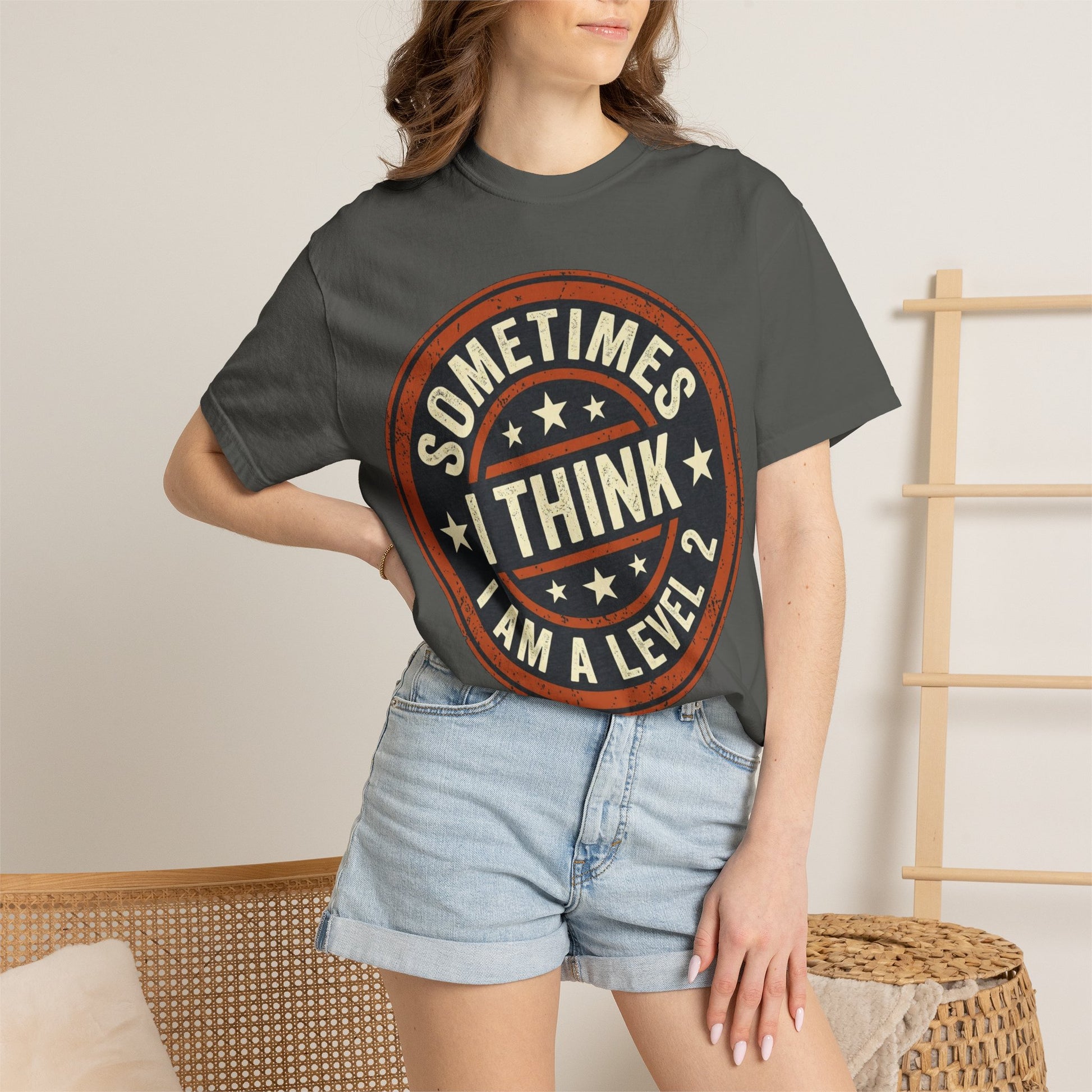 Sometimes I think I Am A Level 2 T-Shirt - Funny Humorous -Spectrum Scale image 3