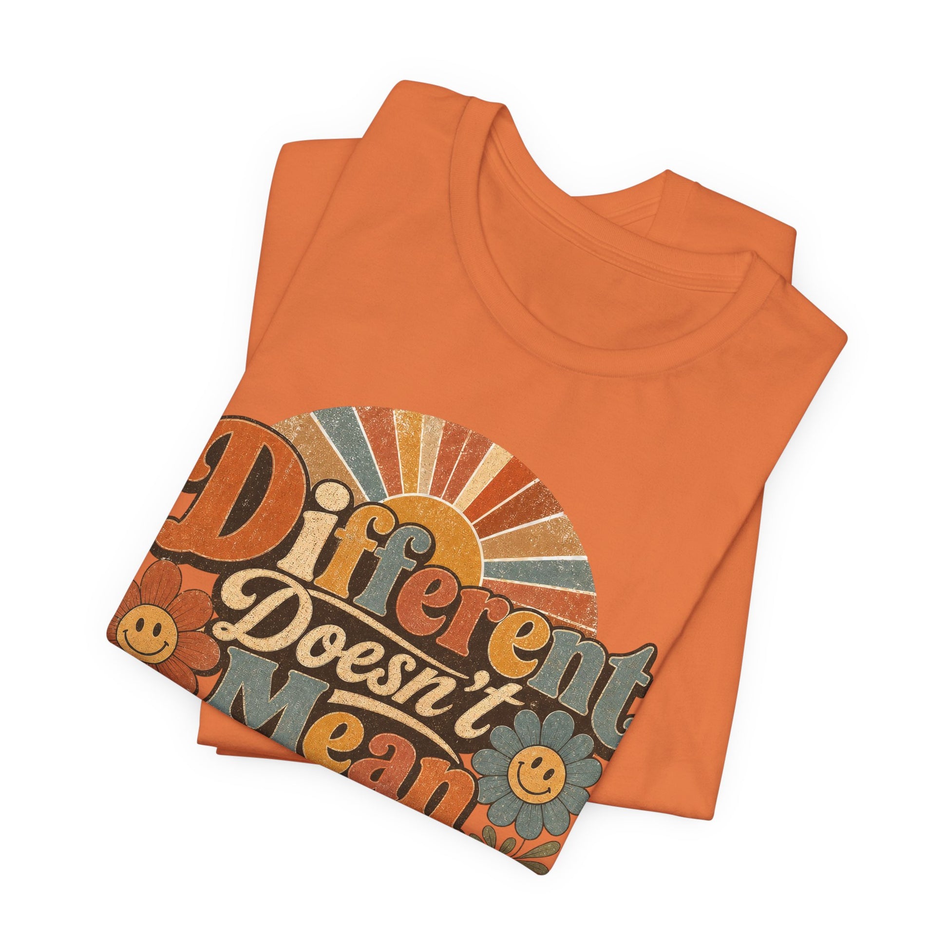 Different Doesn't Mean Less Retro Graphic Tee image 13
