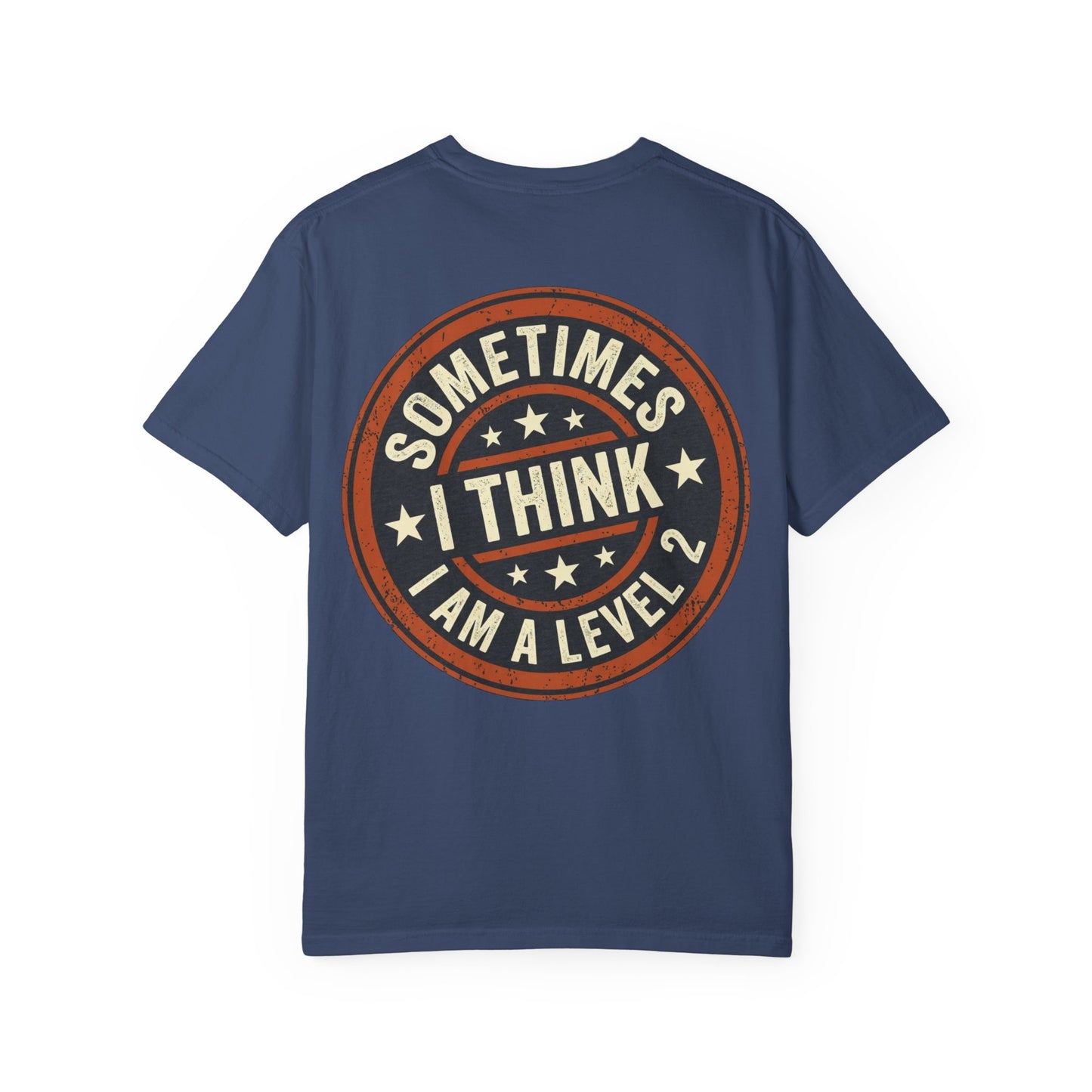 Sometimes I think I Am A Level 2 Tee Shirt -PRINT ON BACK- Comical T-Shirt -ASD Levels image 44