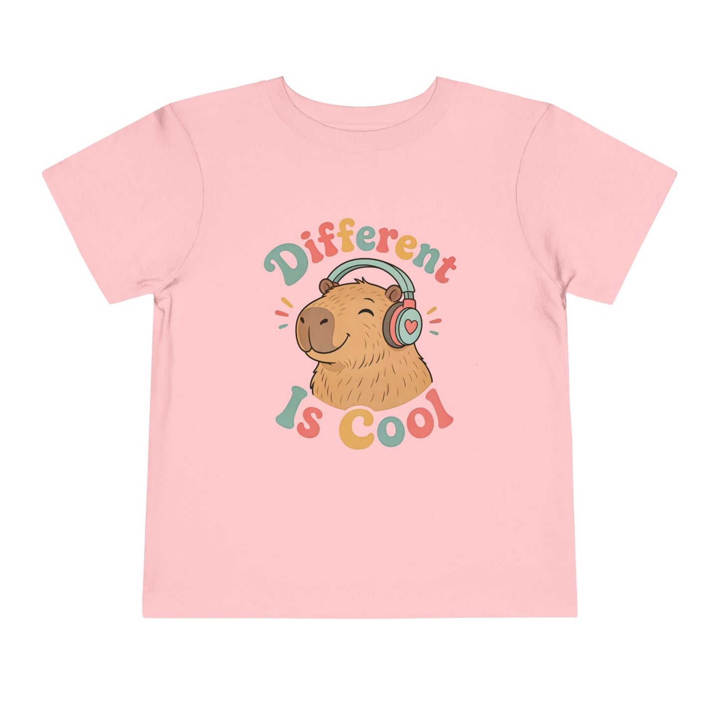 Toddler Tee — 'Different Is Cool' Capybara Graphic Kids Shirt image 28