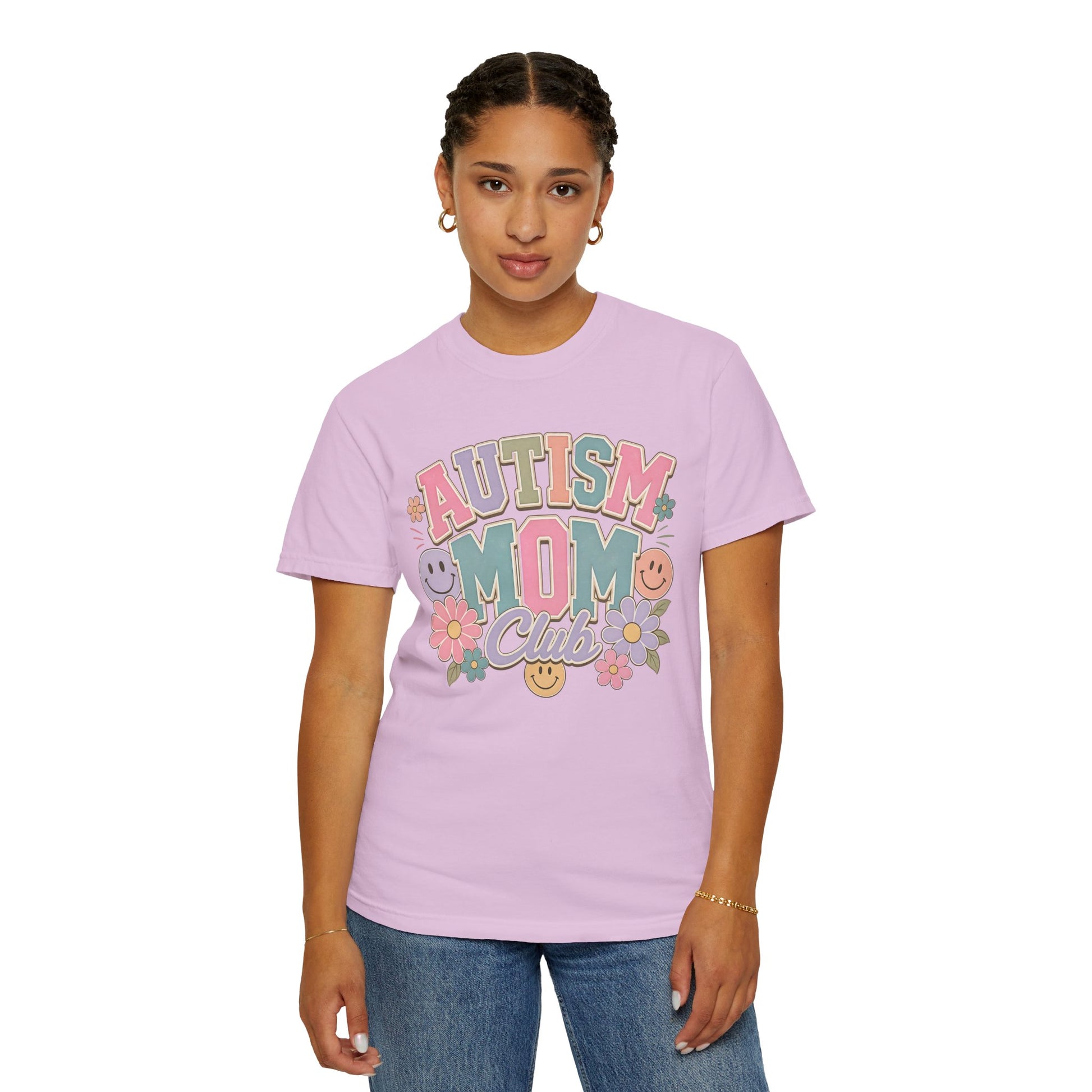 Autism Mom Club T-Shirt — Pastel Floral Support Tee image 21