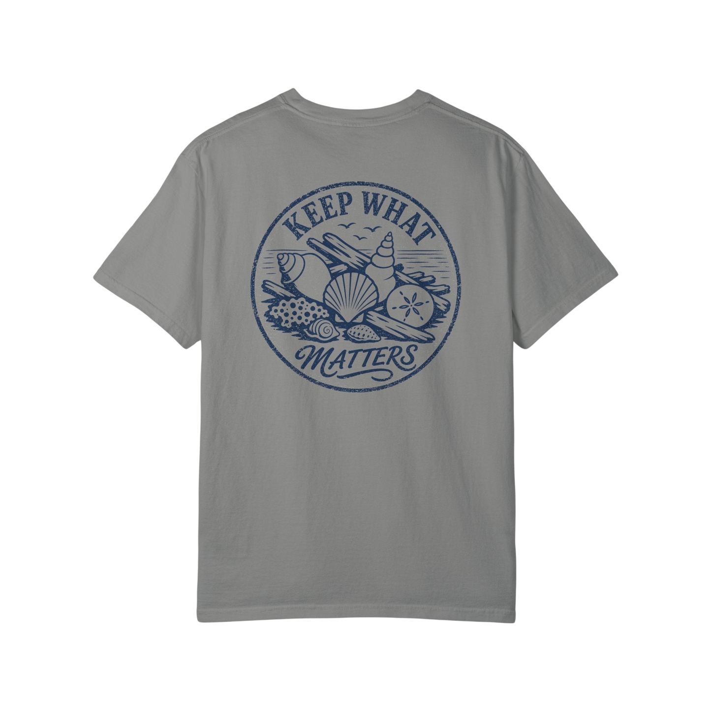 Keep What Matters T-Shirt — Beach Shells Graphic Tee