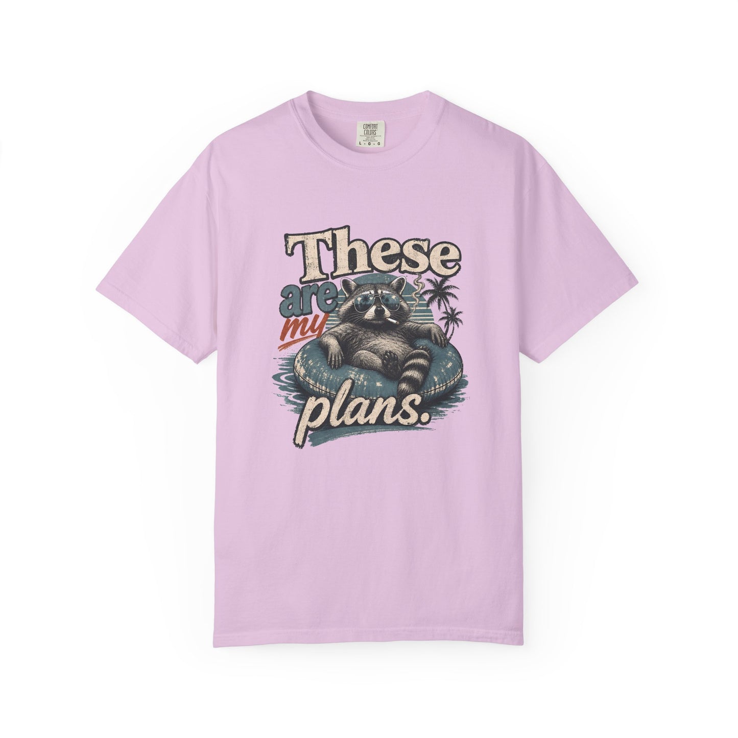 These Are My Plans T-Shirt — Neurodivergent Raccoon Beach Vibes Graphic Tee