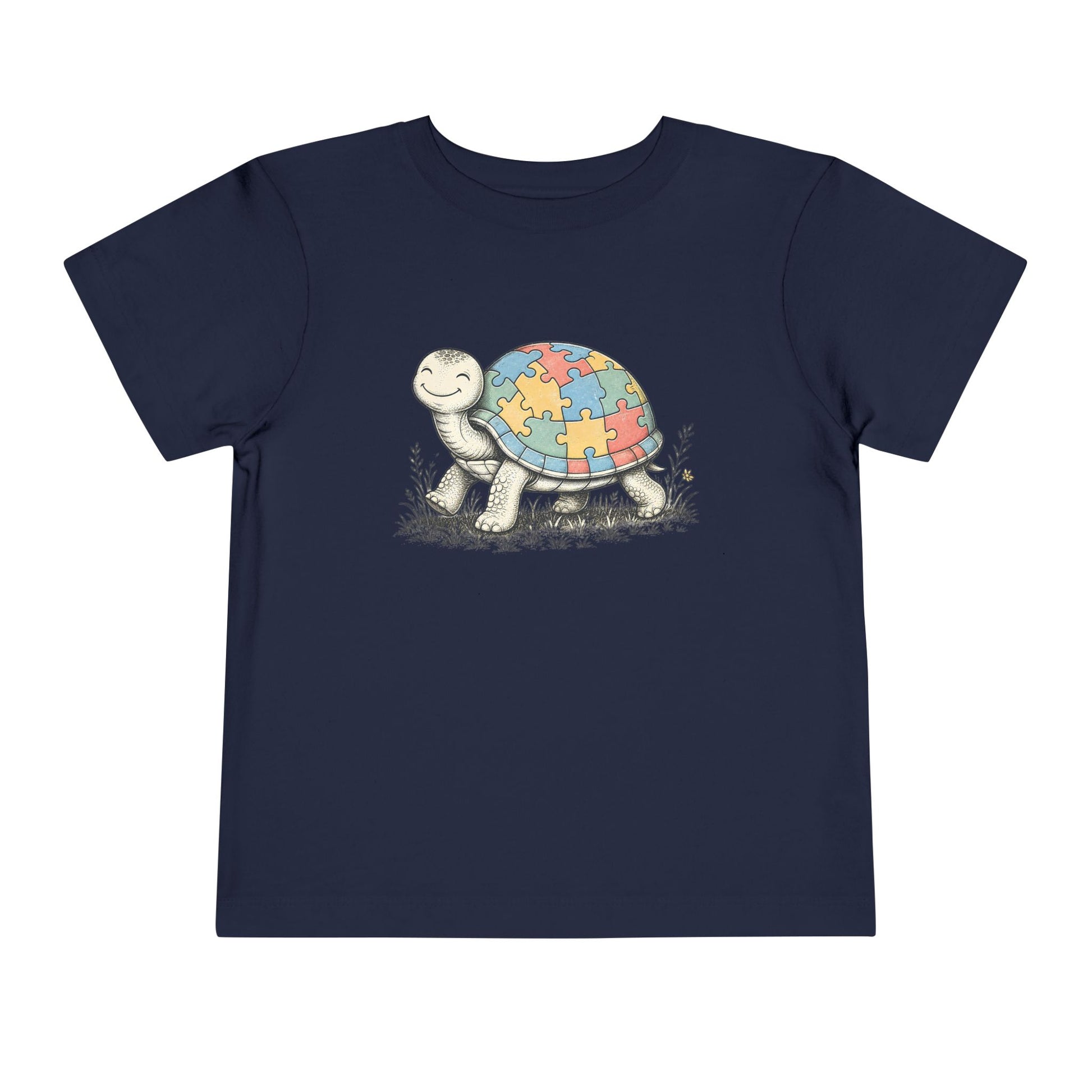Autism Awareness Turtle Toddler Tee - Navy, 3T image