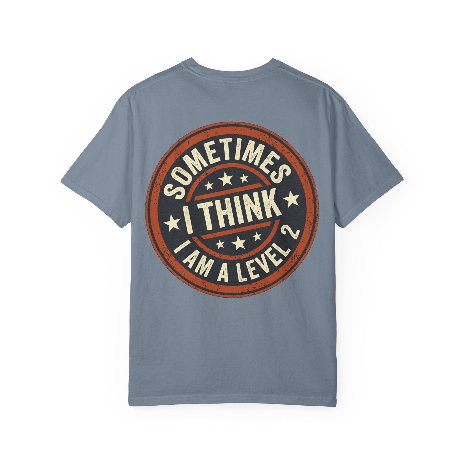 Sometimes I think I Am A Level 2 Tee Shirt -PRINT ON BACK- Comical T-Shirt -ASD Levels image