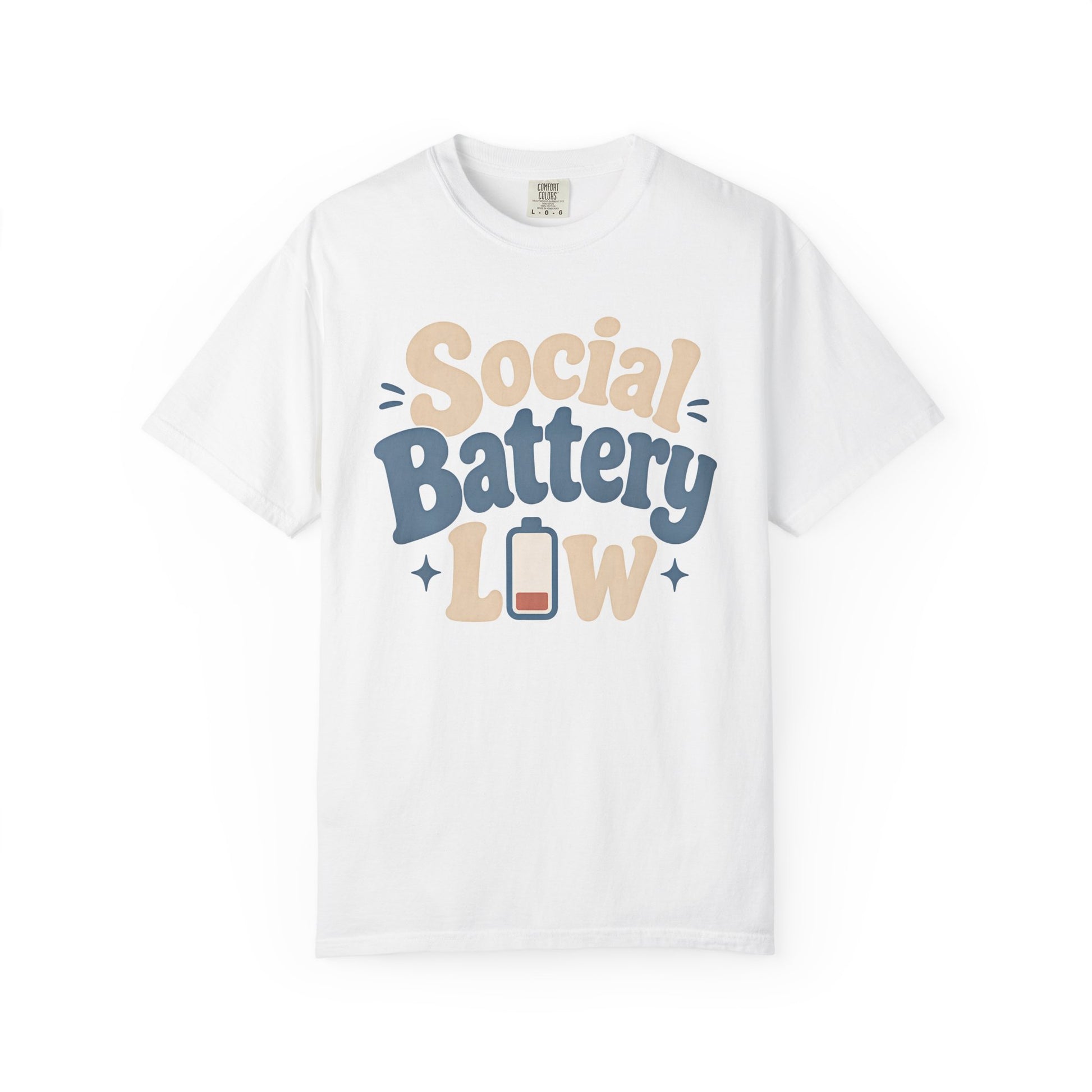 Social Battery Low T-Shirt — Funny Introvert Graphic Tee image