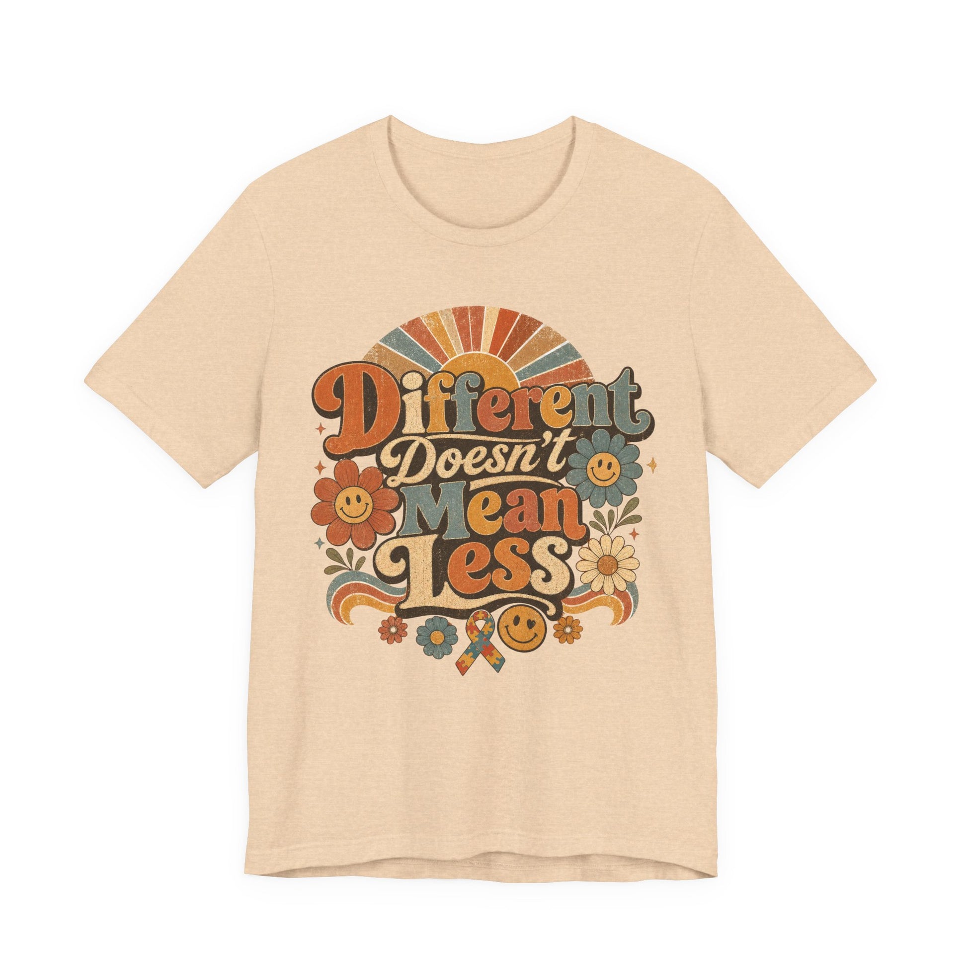 Different Doesn't Mean Less Retro Graphic Tee image