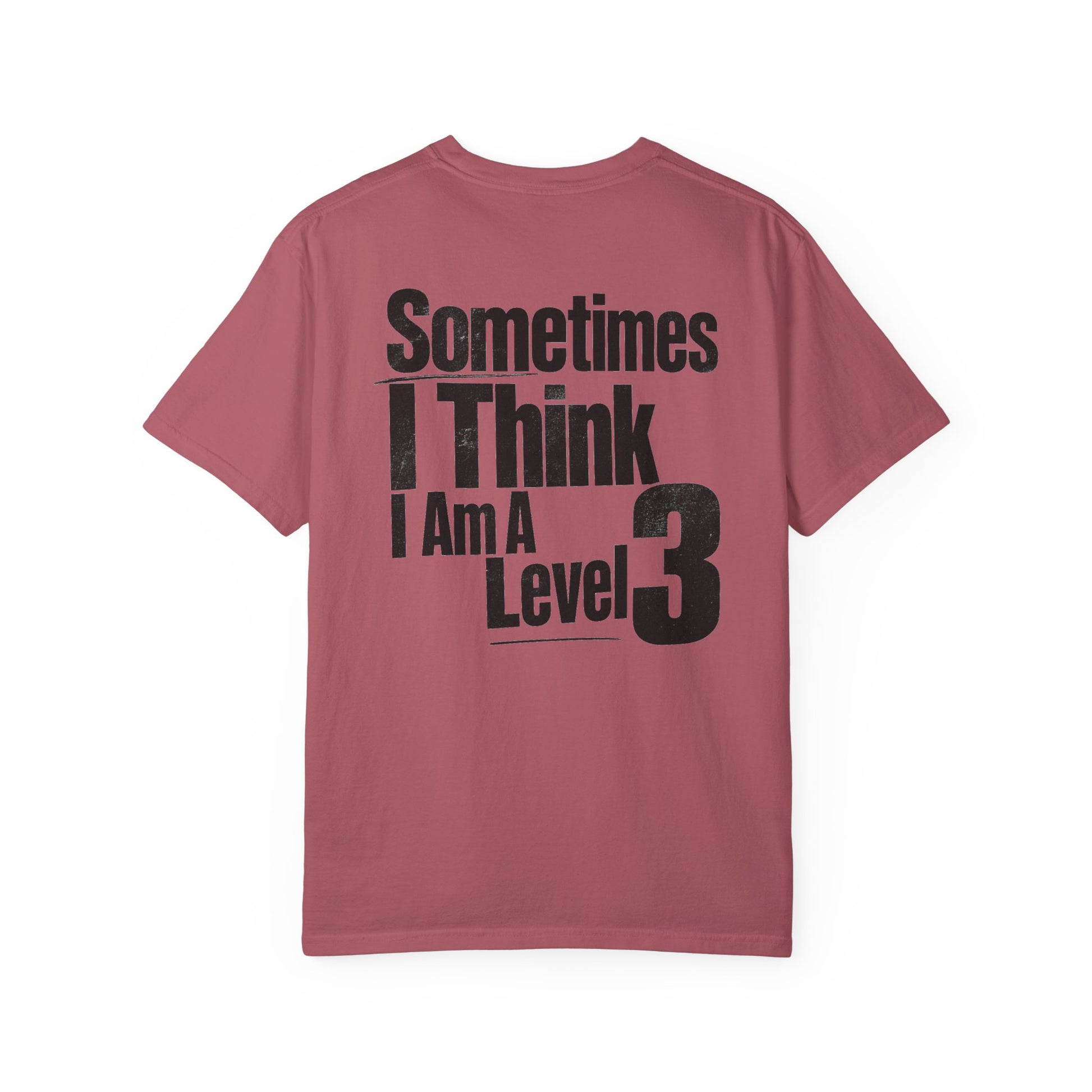 Level 3 Funny Graphic T-Shirt — "Sometimes I Think I Am A Level 3" - ASD Levels - PRINT IS ON BACK image 41