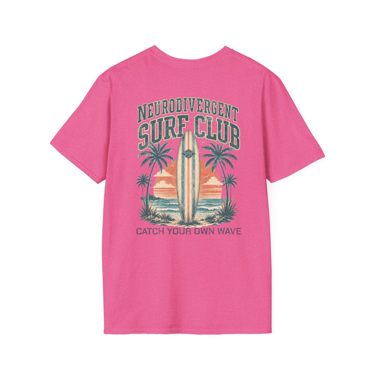 "Catch Your Own Wave" Neurodivergent Surf Club Graphic Tee Shirt