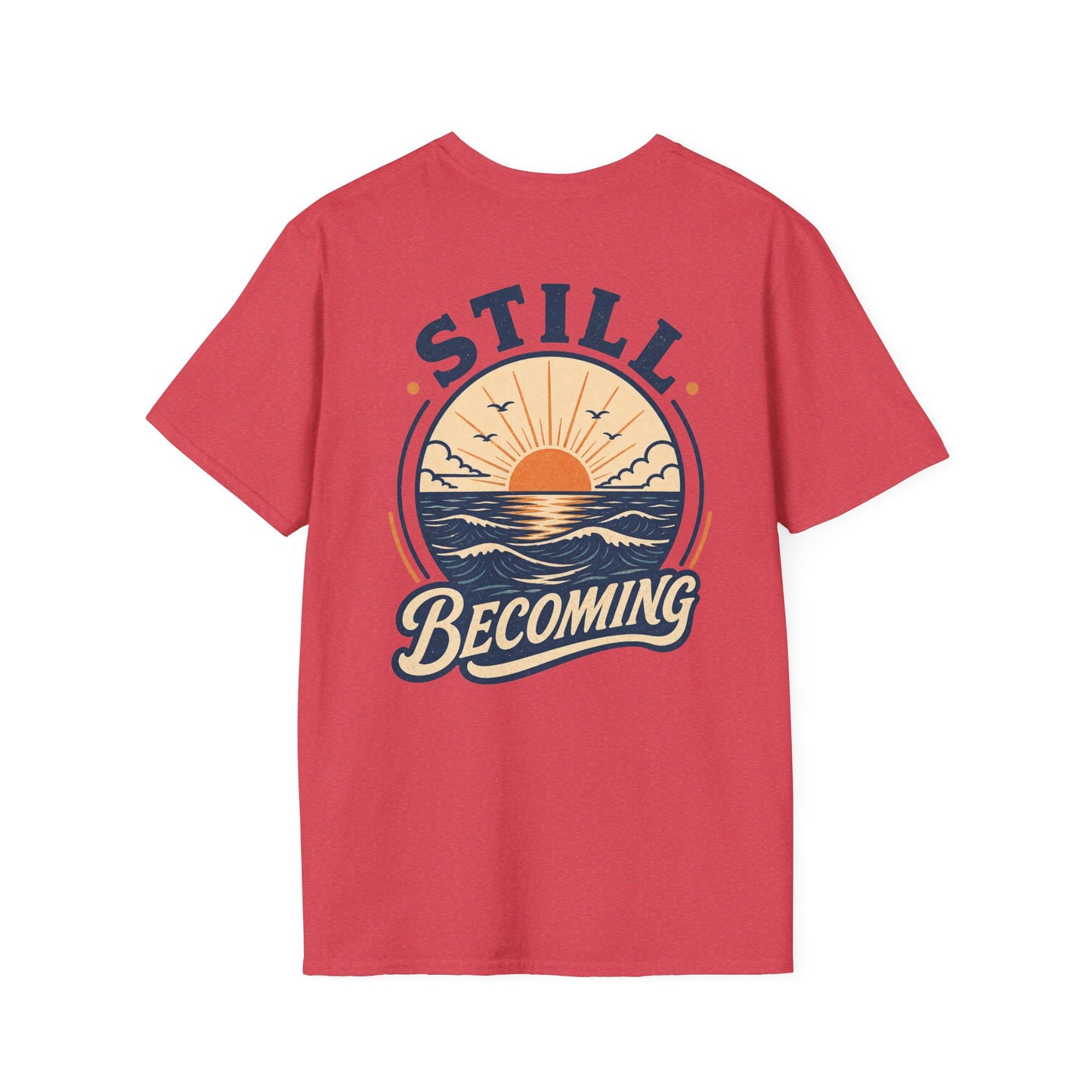 Still Becoming T-Shirt — Vintage Coastal Ocean Sunrise
