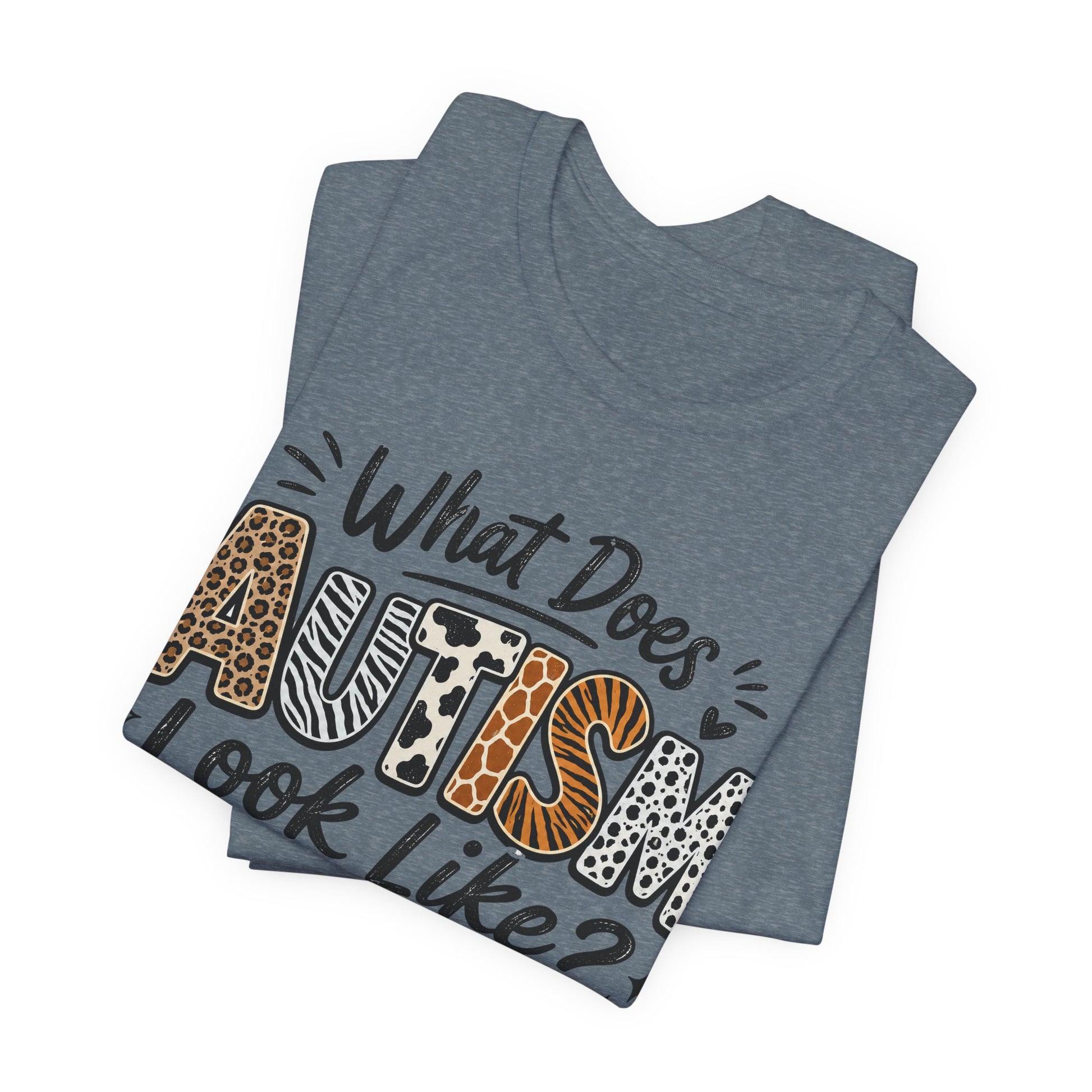 What Does Autism Look Like Shirt | Trendy Autism Awareness Tee image 31