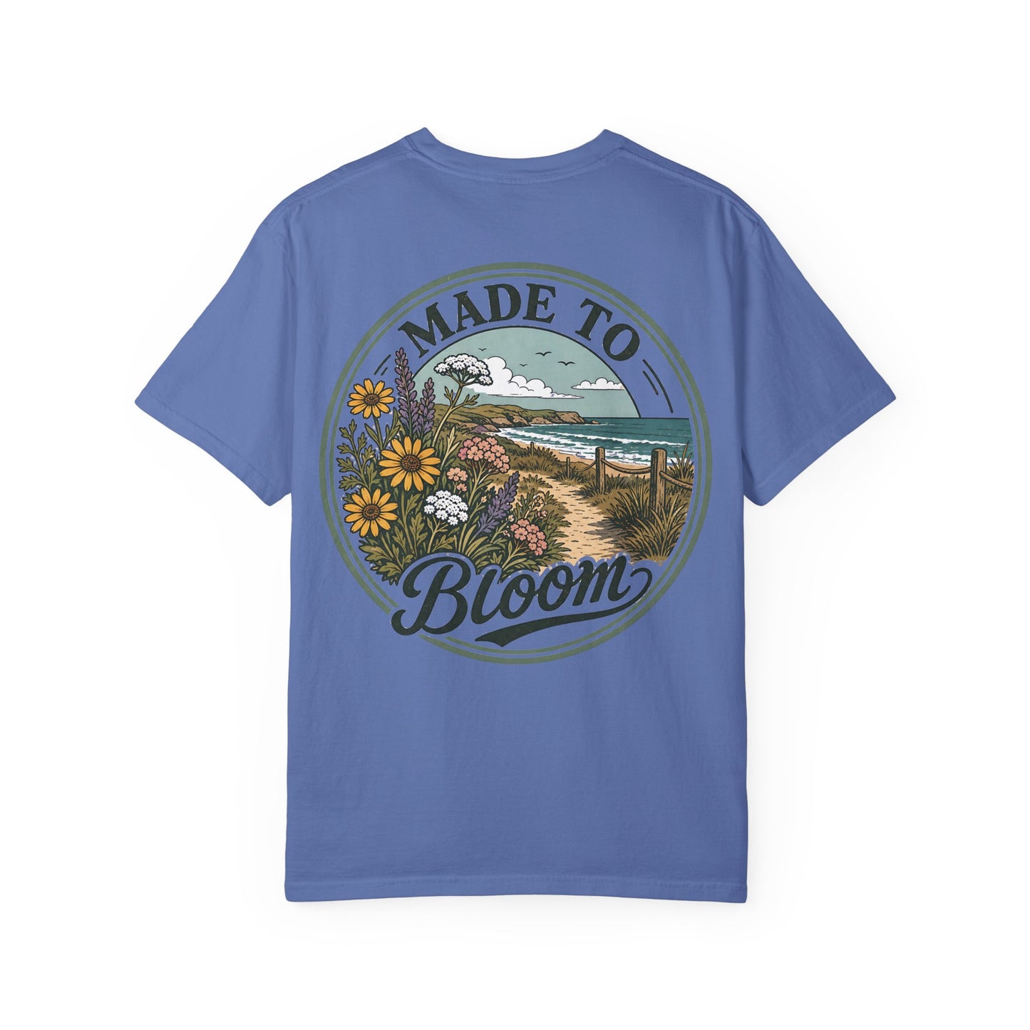 Made to Bloom T‑Shirt — Vintage Coastal Floral Graphic Tee