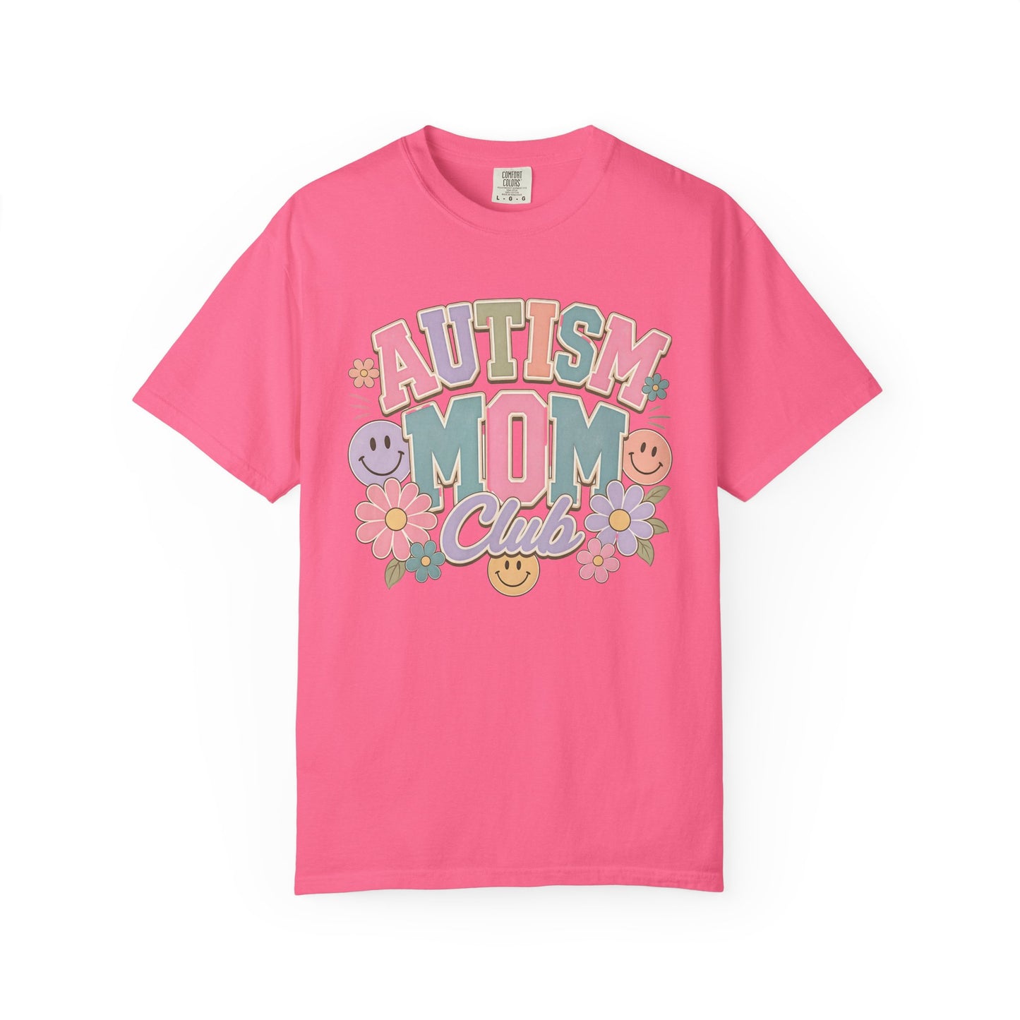 Autism Mom Club T-Shirt — Pastel Floral Support Tee image