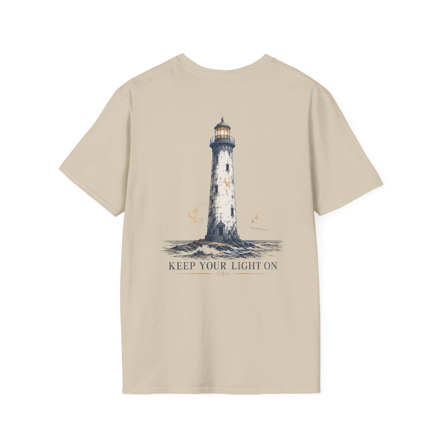 "Keep Your Light On" Vintage Lighthouse Graphic Tee