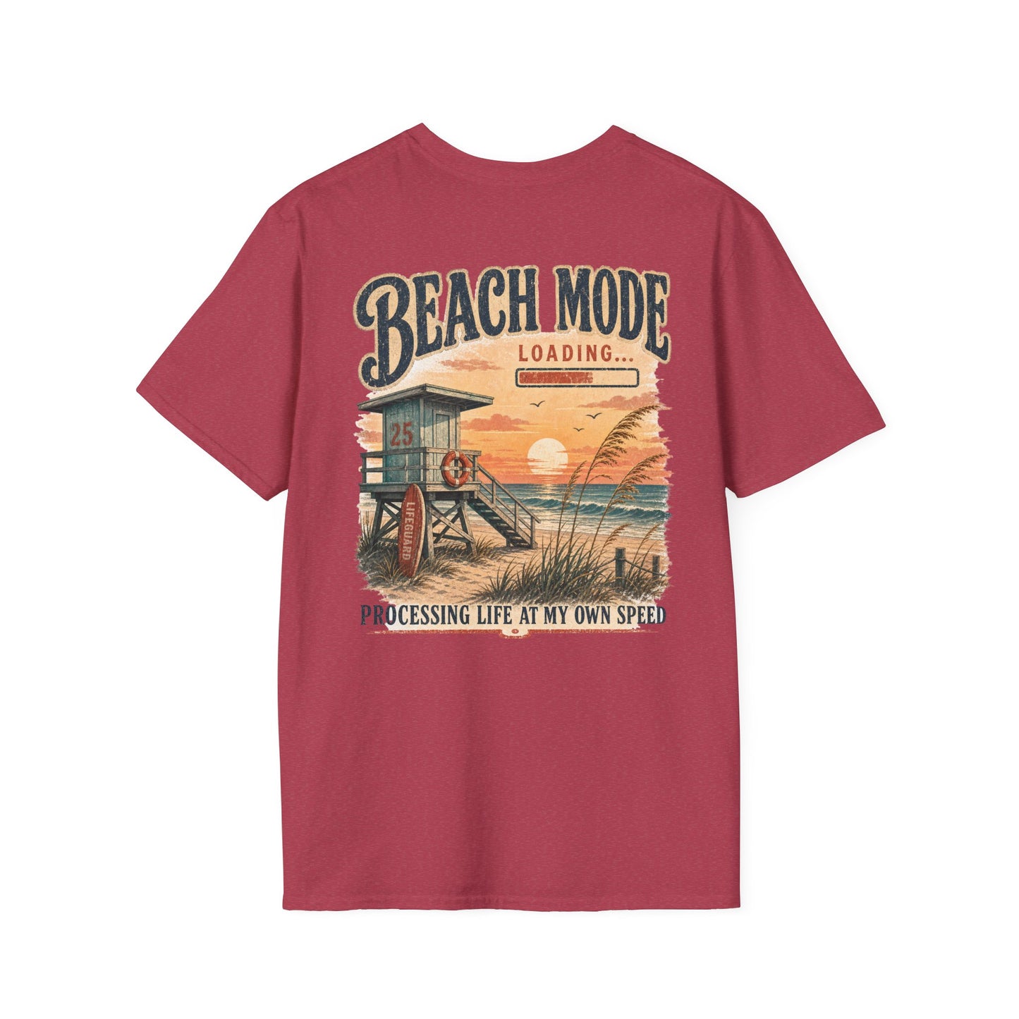 Beach Mode Loading "Processing Life At My Own Speed" Graphic Tee