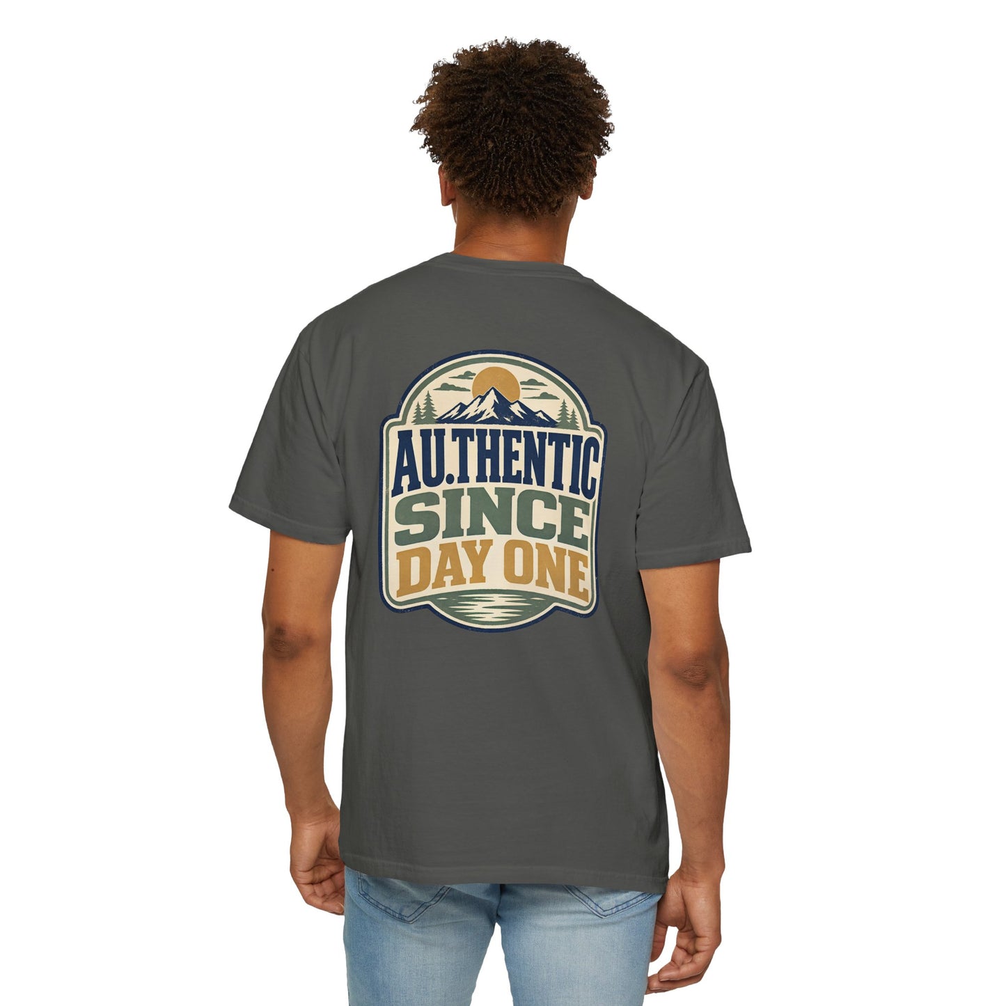 T-Shirt — BACK PRINT - "AU.THENTIC Since Day One" Vintage Outdoor Graphic Tee