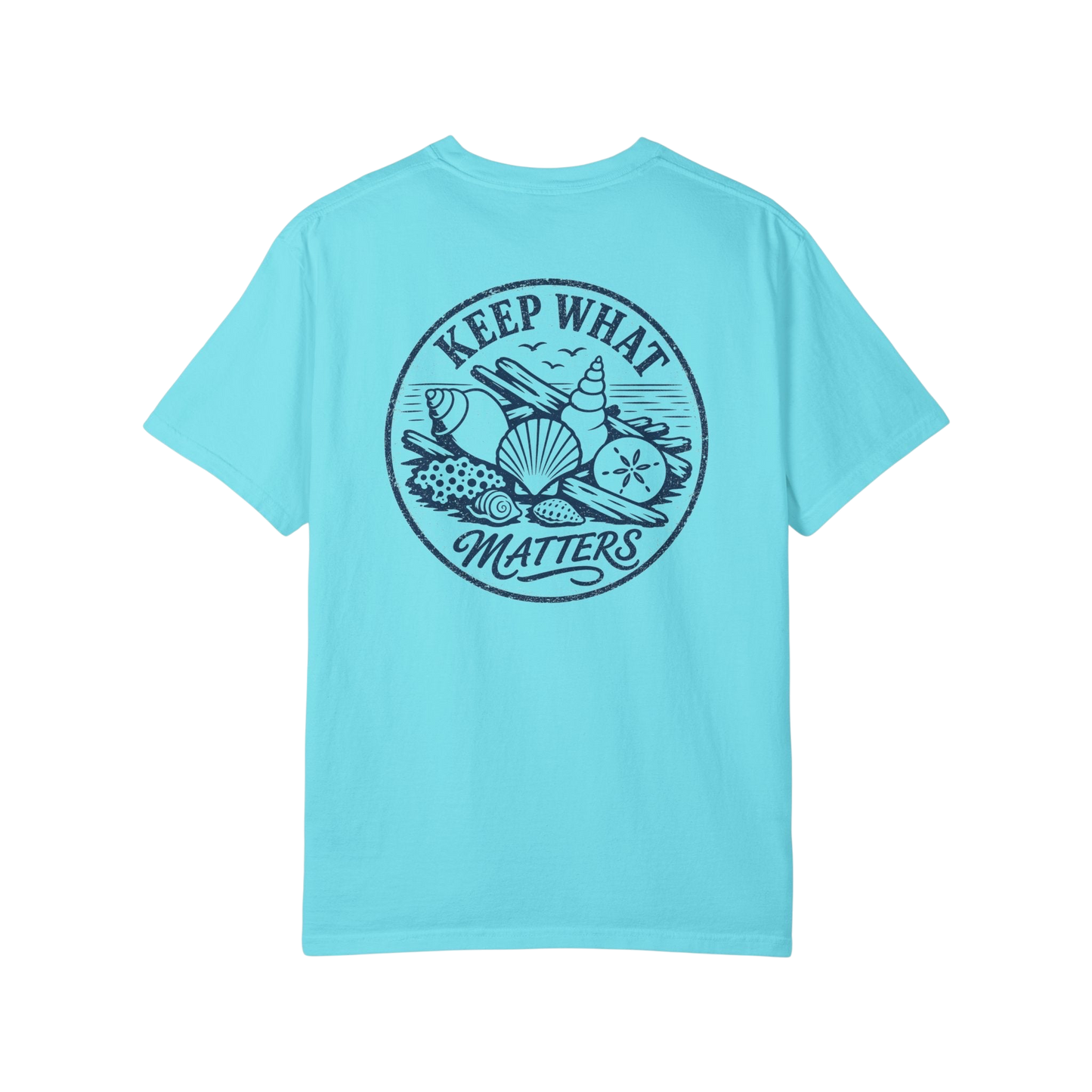 Keep What Matters T-Shirt — Beach Shells Graphic Tee