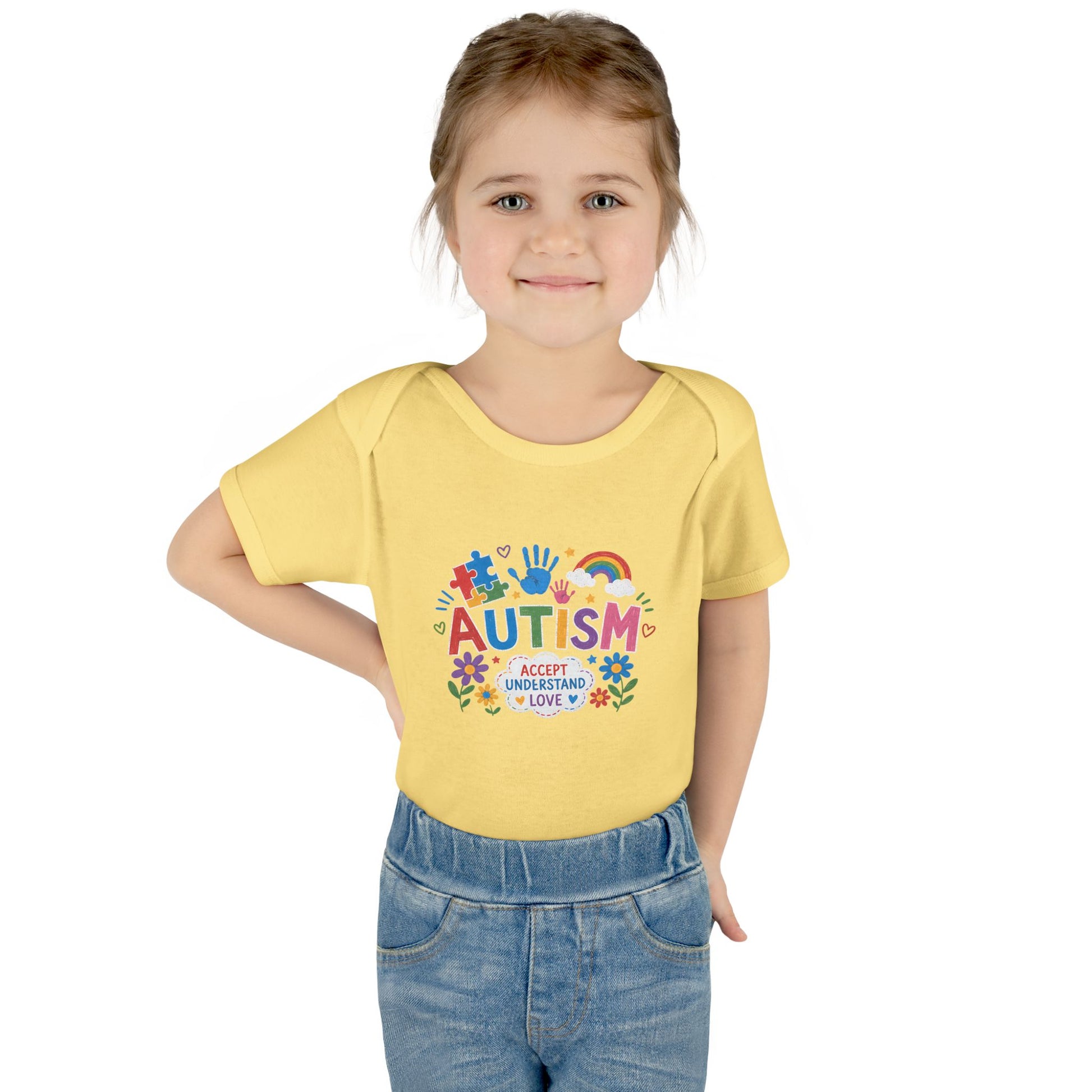 Autism Awareness Infant Bodysuit — 'Accept Understand Love' Colorful Design image 18