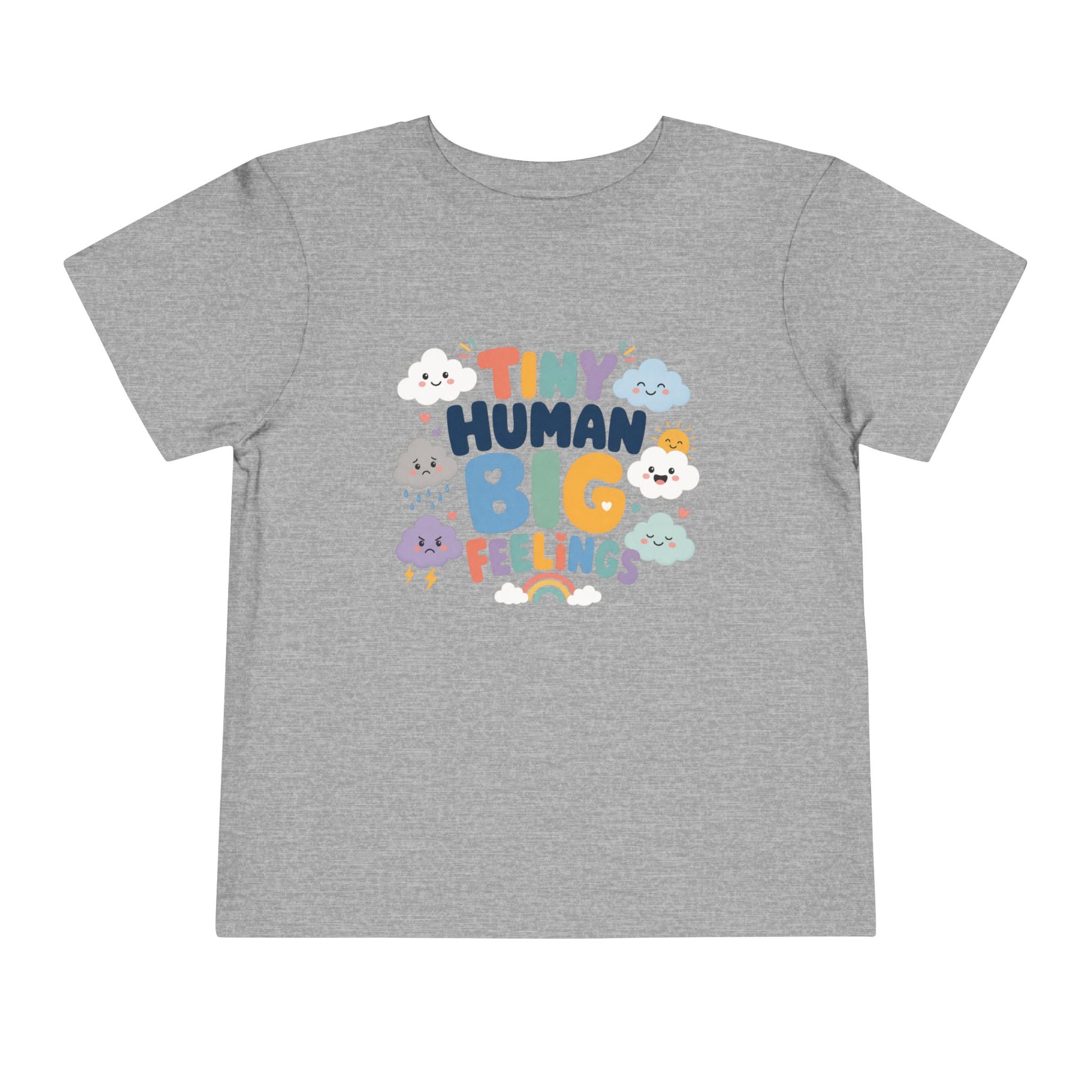 Tiny Human Big Feelings Toddler Tee - Athletic Heather, 2T image