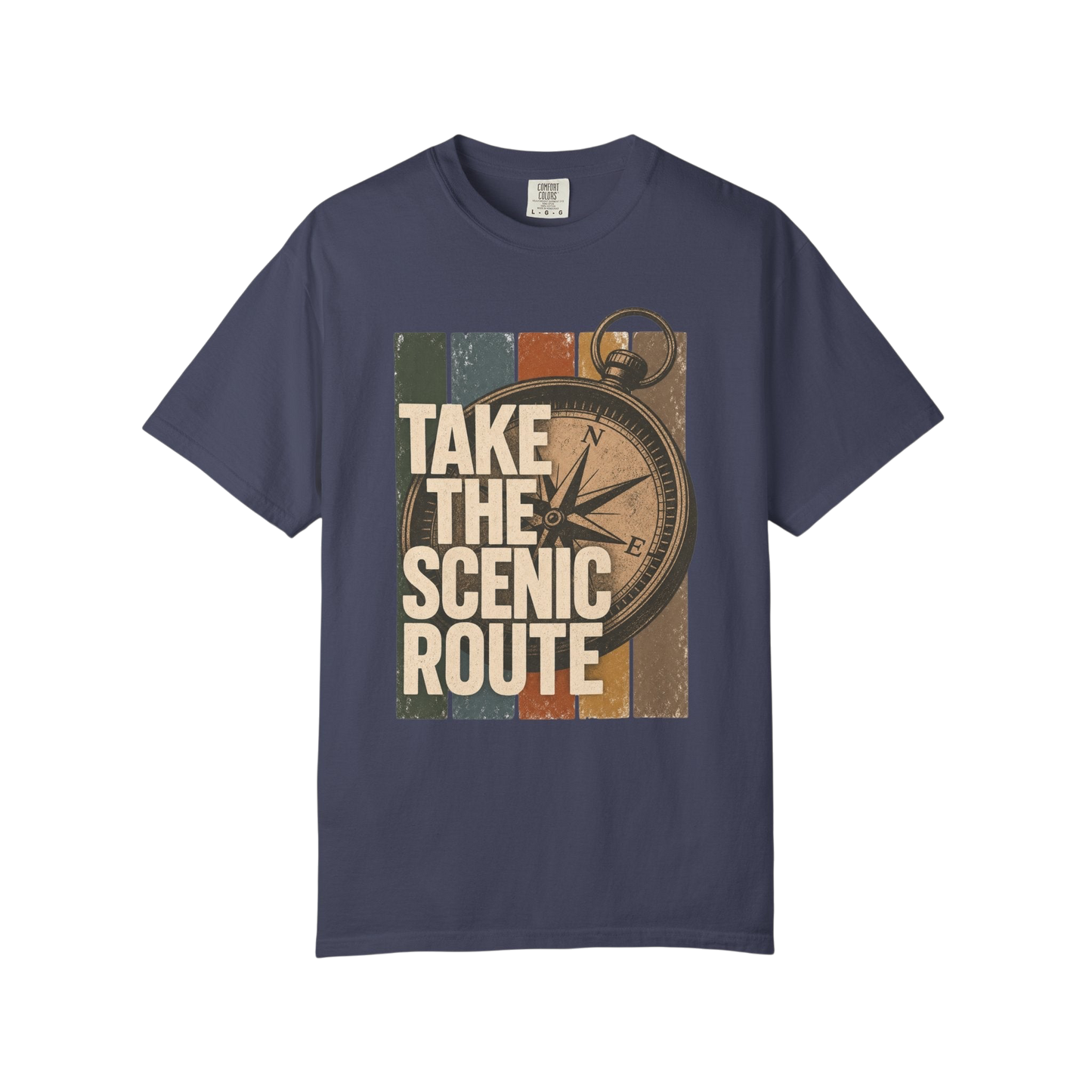 Take the Scenic Route T-Shirt — Vintage Compass Travel Tee