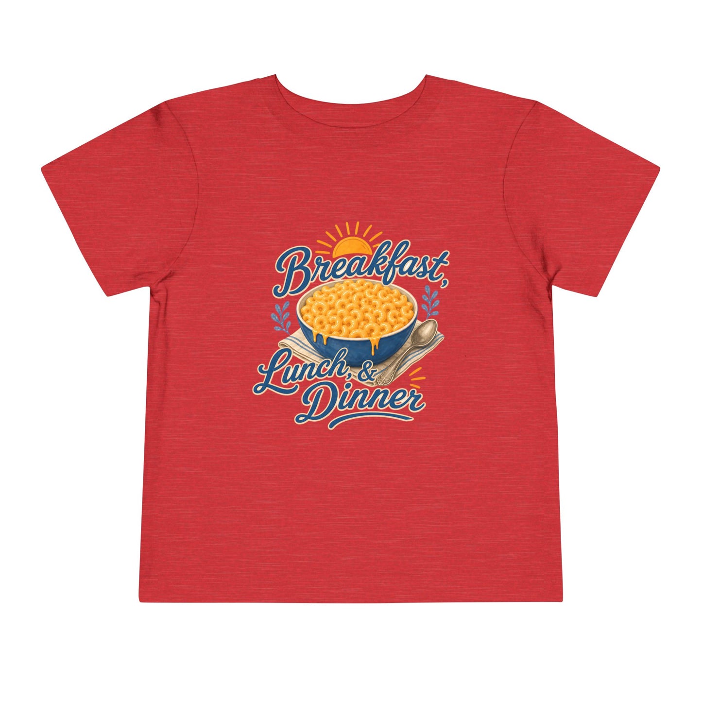 "Breakfast, Lunch & Dinner" Mac and Cheese Kids Shirt Toddler Tee