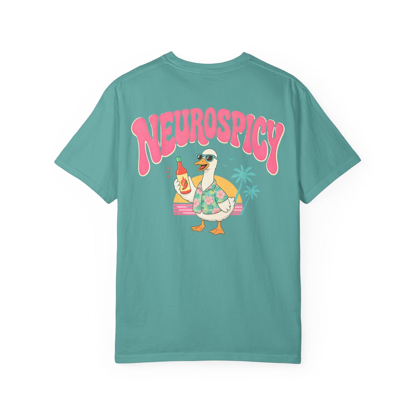 Neurospicy Silly Goose Tee — Retro Beach Graphic T-Shirt