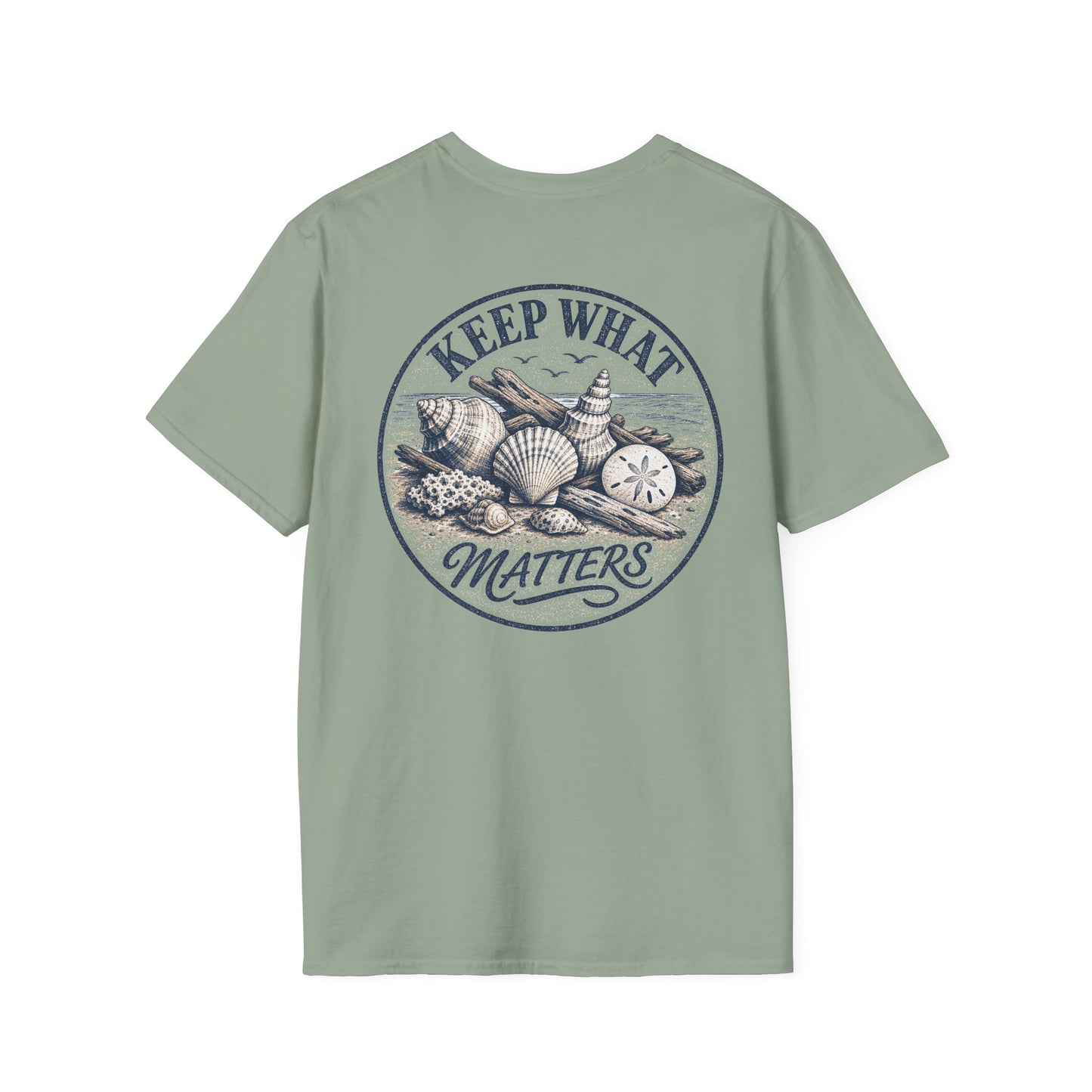 Keep What Matters Coastal Seashell T-Shirt
