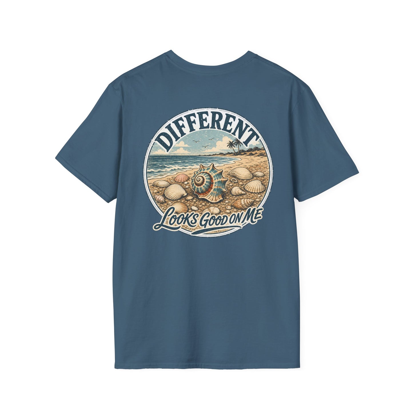 "Different Looks Good On Me" Vintage Seashell Graphic Tee