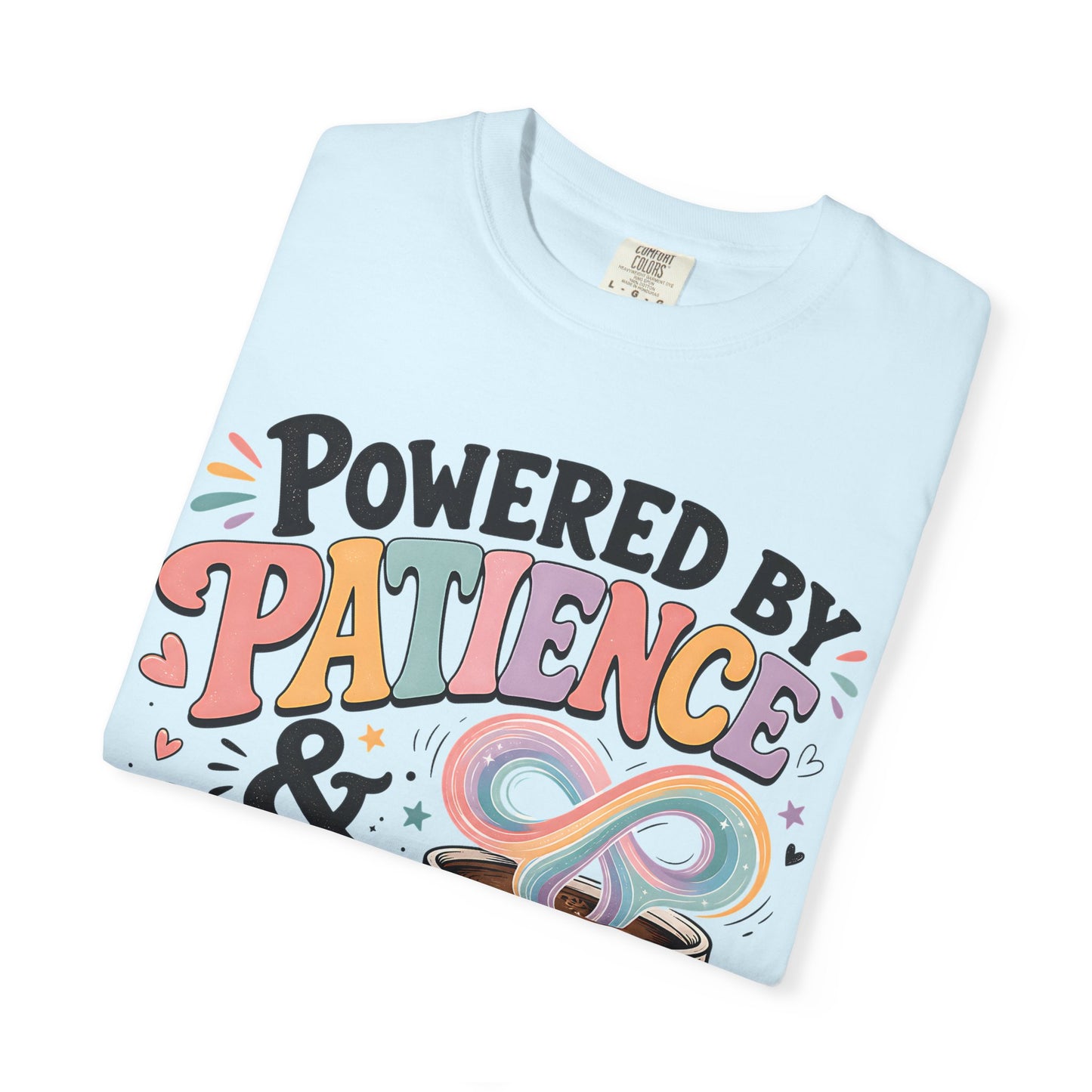 Autism Mom T-Shirt — "Powered by Patience &amp; Coffee" Graphic Tee image 30