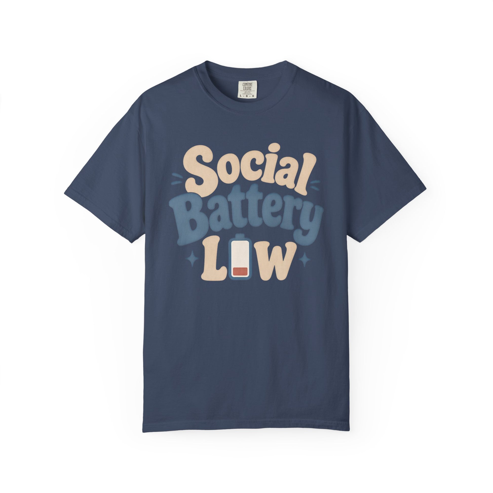 Social Battery Low T-Shirt — Funny Introvert Graphic Tee image