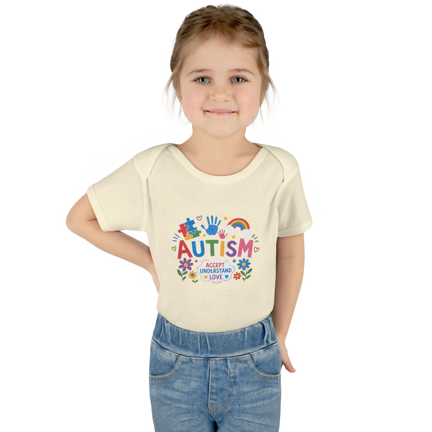Autism Awareness Infant Bodysuit — 'Accept Understand Love' Colorful Design image 15